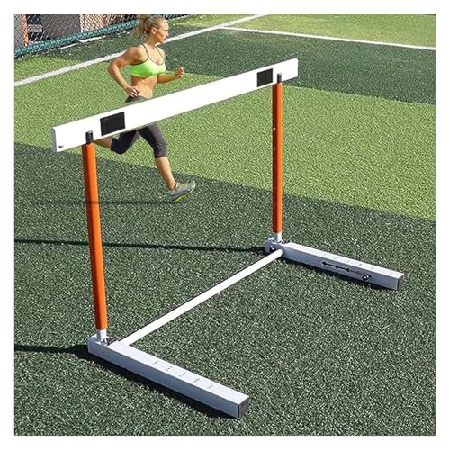 DARZYS Adjustable Hurdles, Track and Field Hurdles, Agility Soccer Training Hurdles Poles Set, 5 Height Adjustable Obstacles for Outdoor Workout