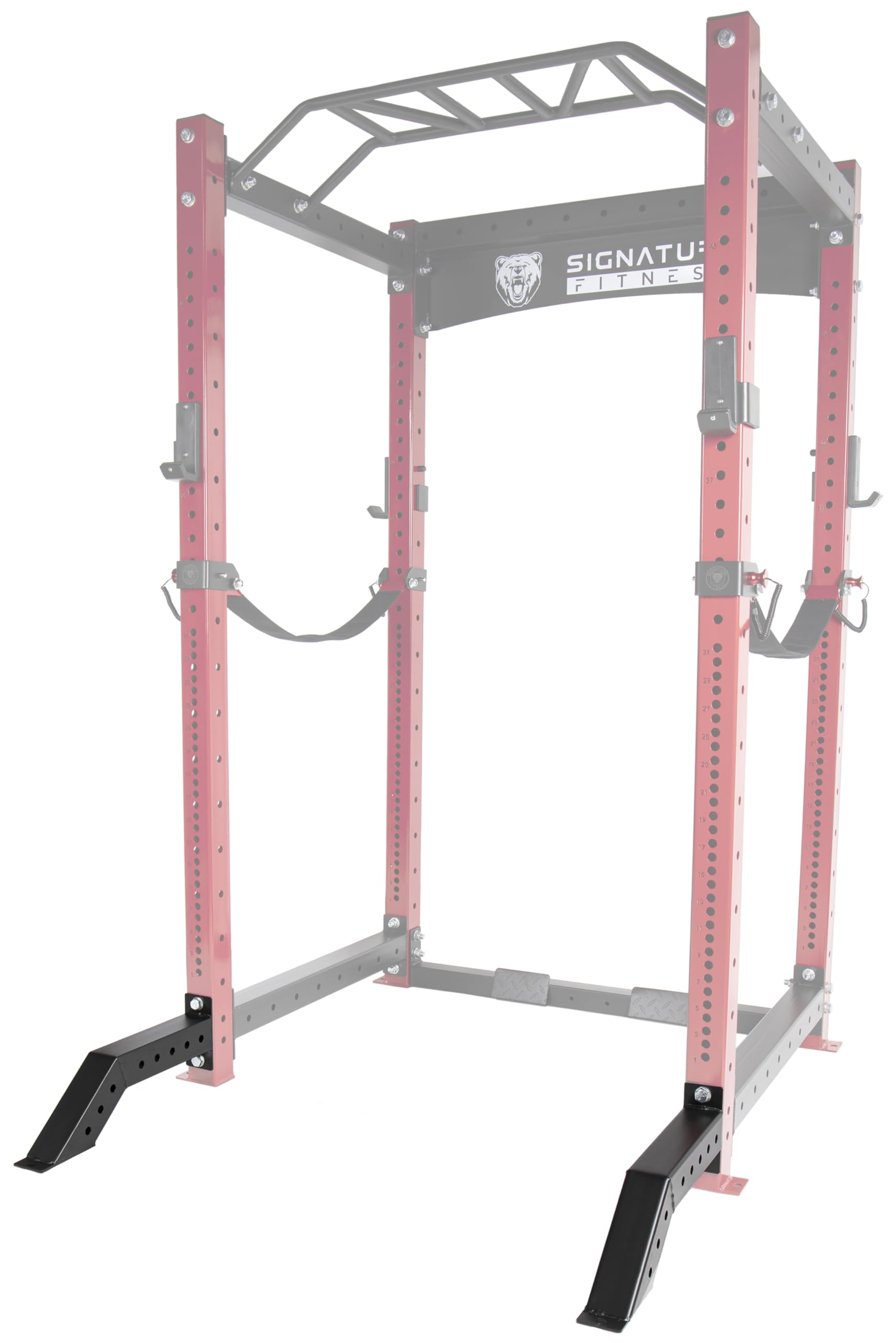 Signature Fitness Fitvids 3” x 3” Power Cage Squat Rack Accessories – Stablizer – Stablizer, Pair – Black