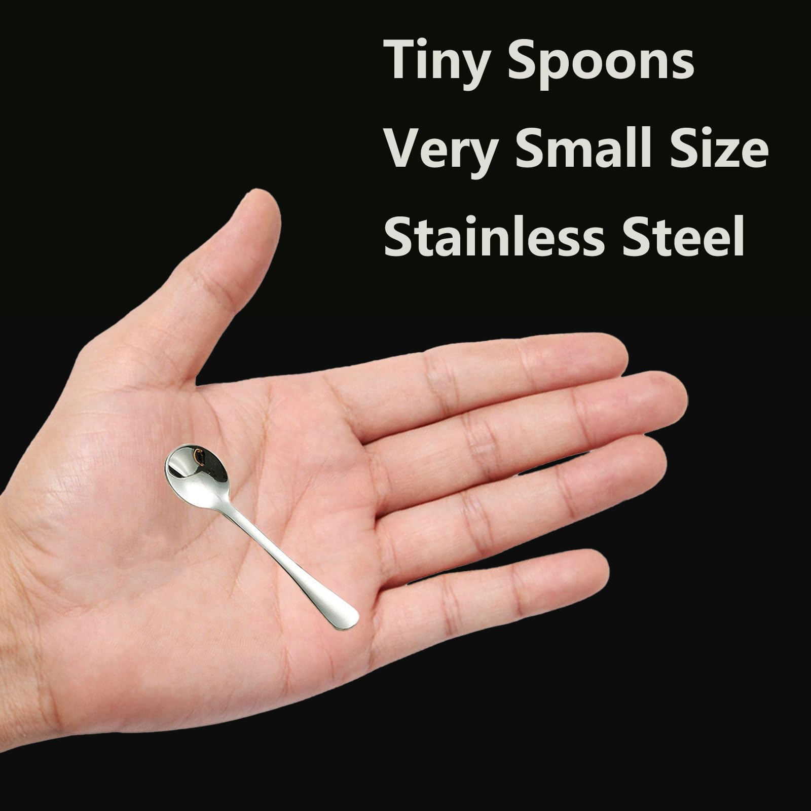 Mini Cuillères En Inox Pour Pots à épices - Lot De 10, 7.4 X 1.5 Cm, Acier Inoxydable 304, Argent - 2