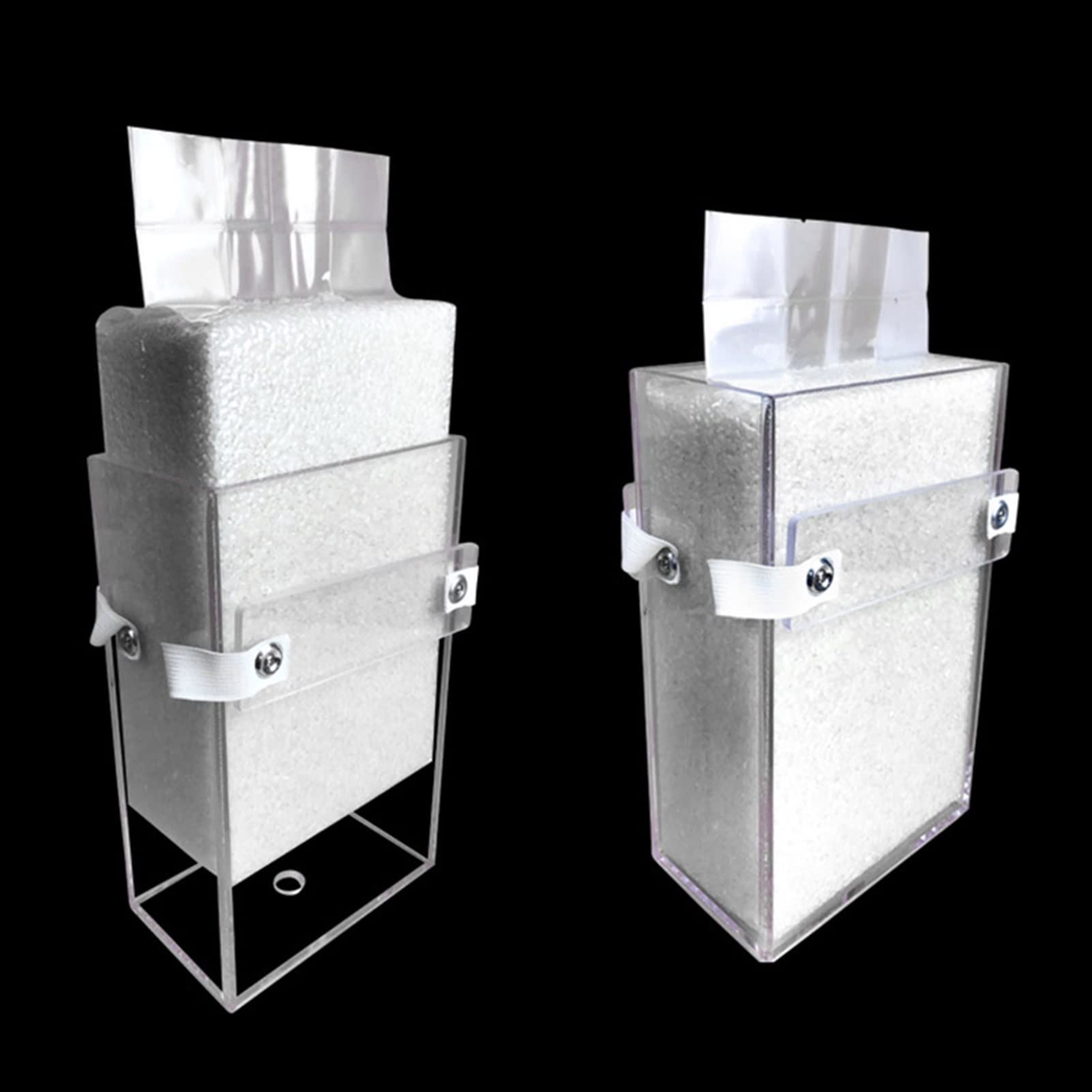 Molde de plástico para envasado al vacío para bolsa de arroz para productos de granos, caja de bolsas de ladrillos sólidos, molde de plástico para embalaje de arroz fijo (24 + 8 x 48 cm)