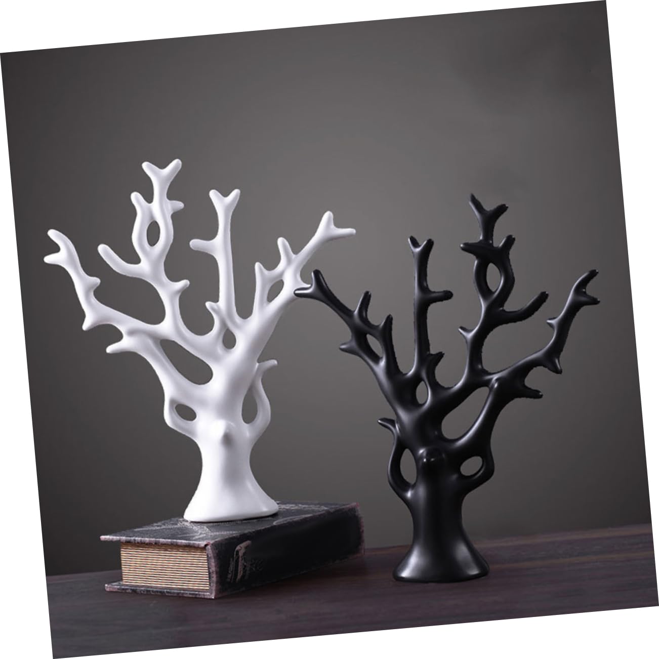 Cabilock Statua Albero Corallo in Ceramica per Decorazioni Casa, Design Unico e Stile Chic, Piccolo Soprammobile Pratico e Robusto per Tavolo e Soggiorno