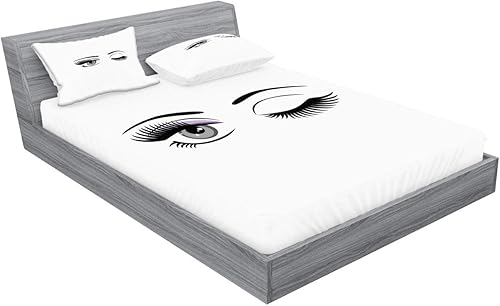 Miniatura 274 de Ambesonne - Juego de sábanas bajeras y fundas de almohada, diseño clásico botánico, plantas de jardín vintage, juego de 3 piezas con estampado