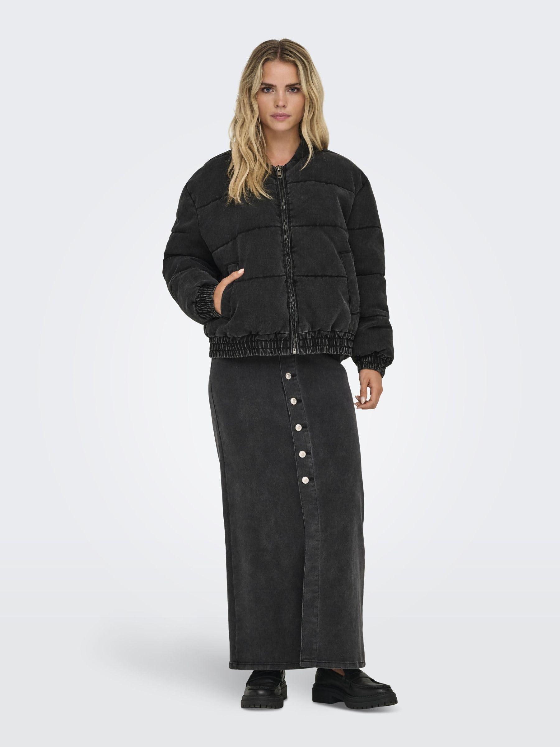 ONLY Onlqueen LS Puff DNM-Giacca Gua Donna