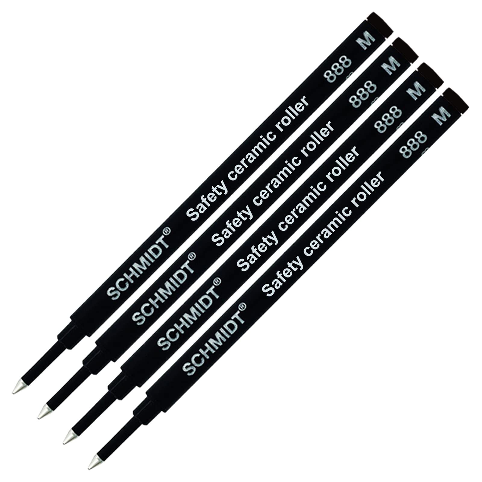 4 Pack - 888 Black Medium Rollerball Refill