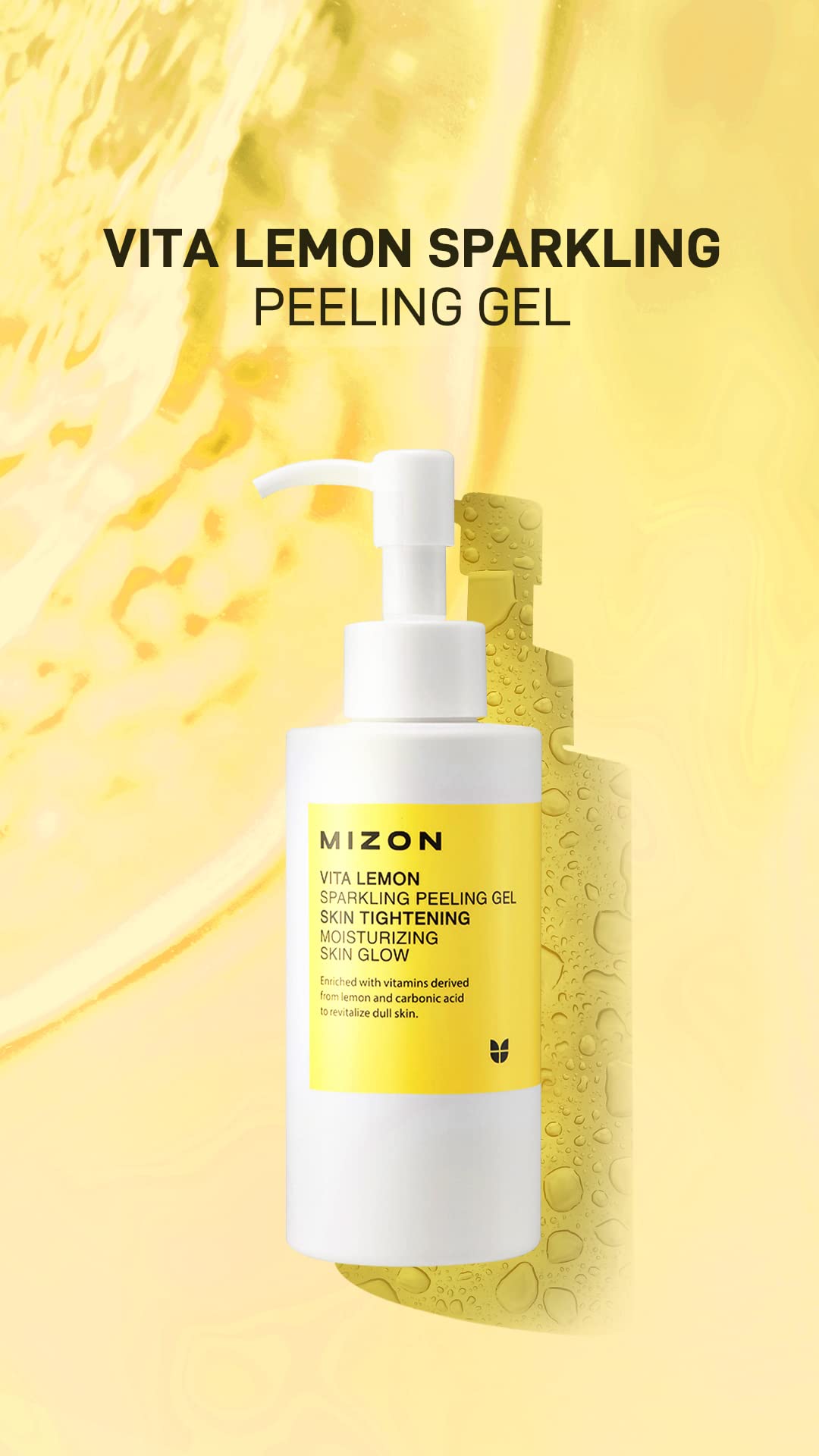 [MIZON] VITA LEMON żel peelingowy (145 g), koreański olejek ze skórki cytryny i woda mineralna, ujędrniający skórę, nawilżający, witalność skóry, usuwa obumarły naskórek (VItalemon Peeling Gel)