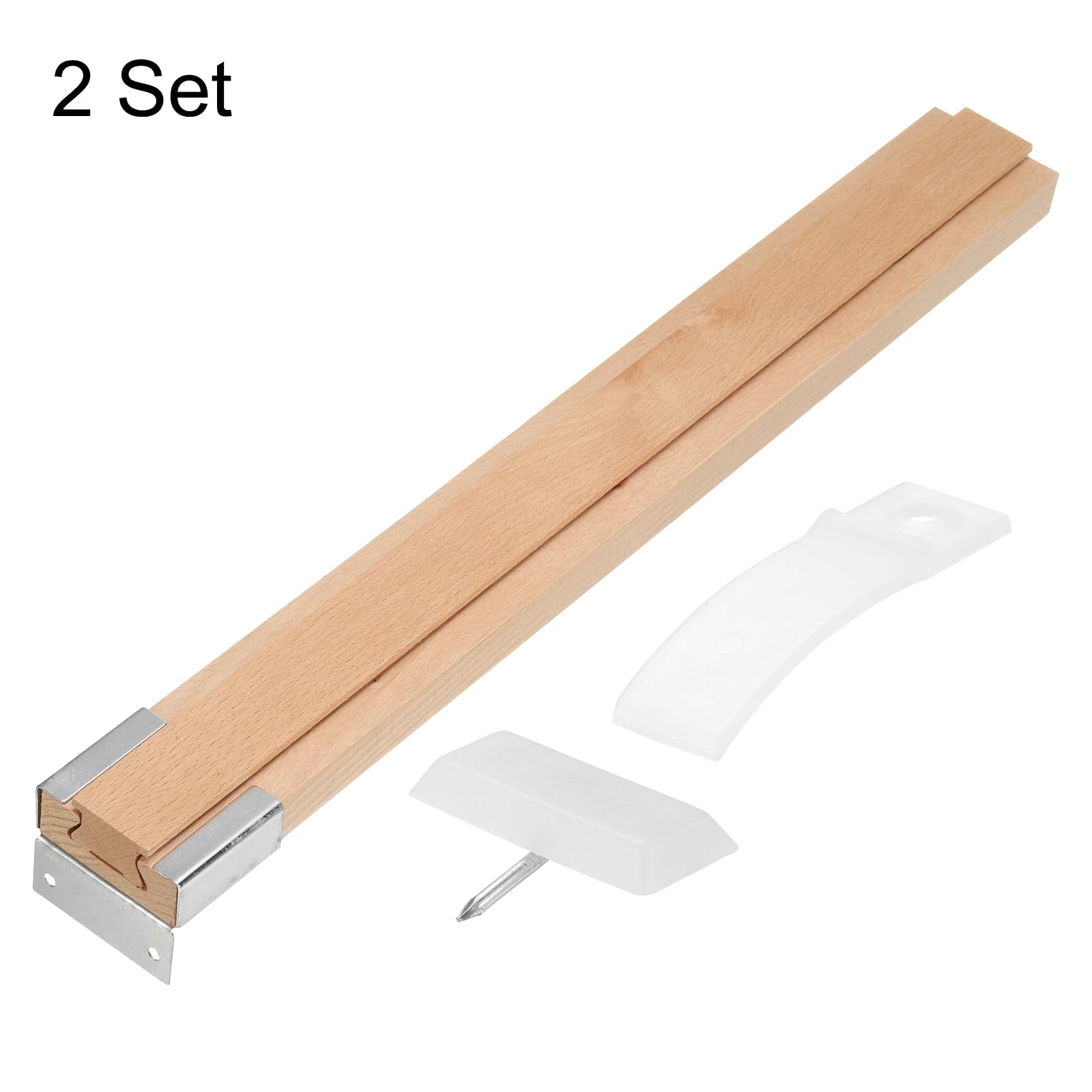 uxcell 2 Set Wooden Drawer Slides, 17-3/4