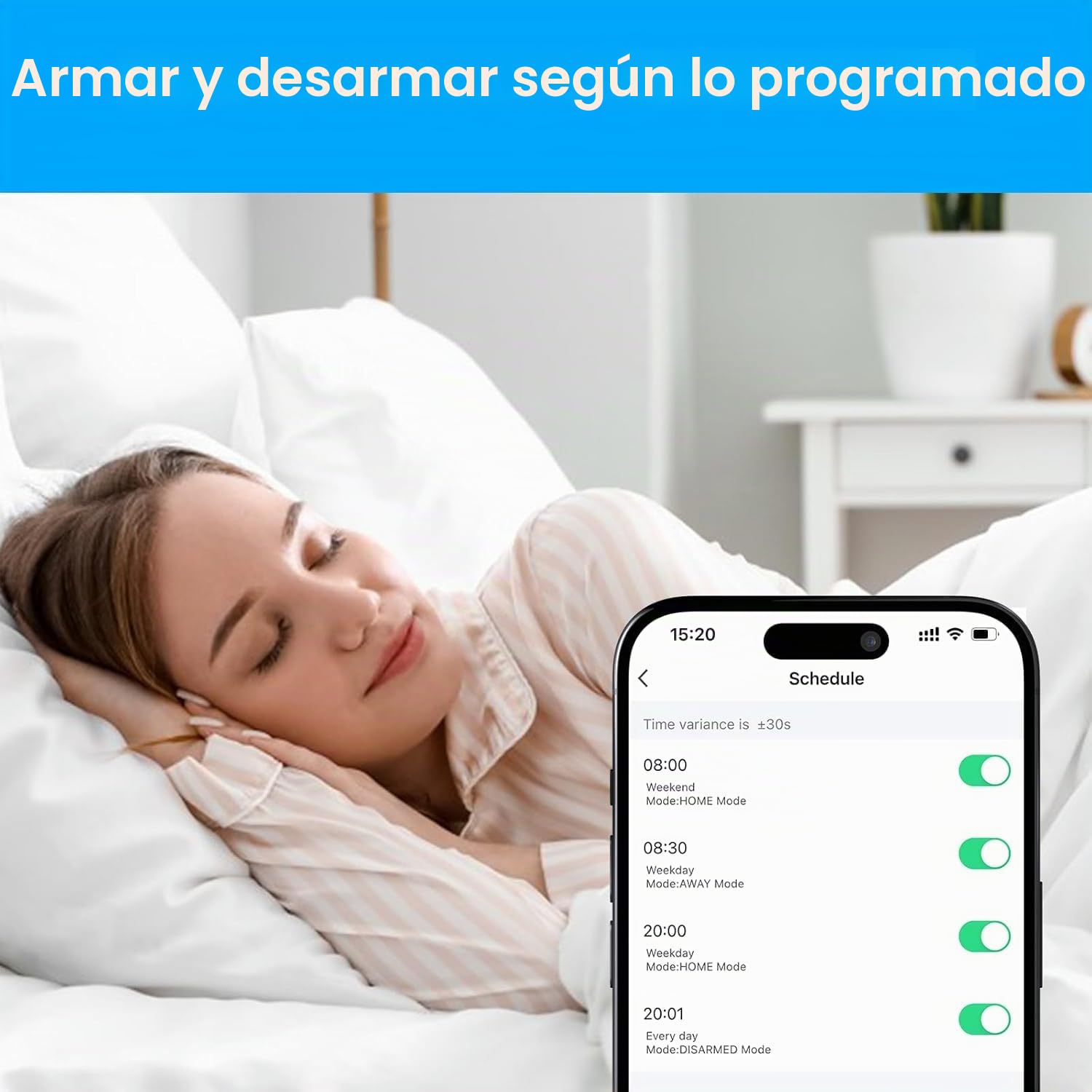 AGSHOME 15 Piezas Alarmas para Casa, Sistema de Seguridad para el hogar con Alarma, WiFi alarmas para Puertas, Trabajo para el Hogar, Apartamento, Garaje, Compatible con Alexa