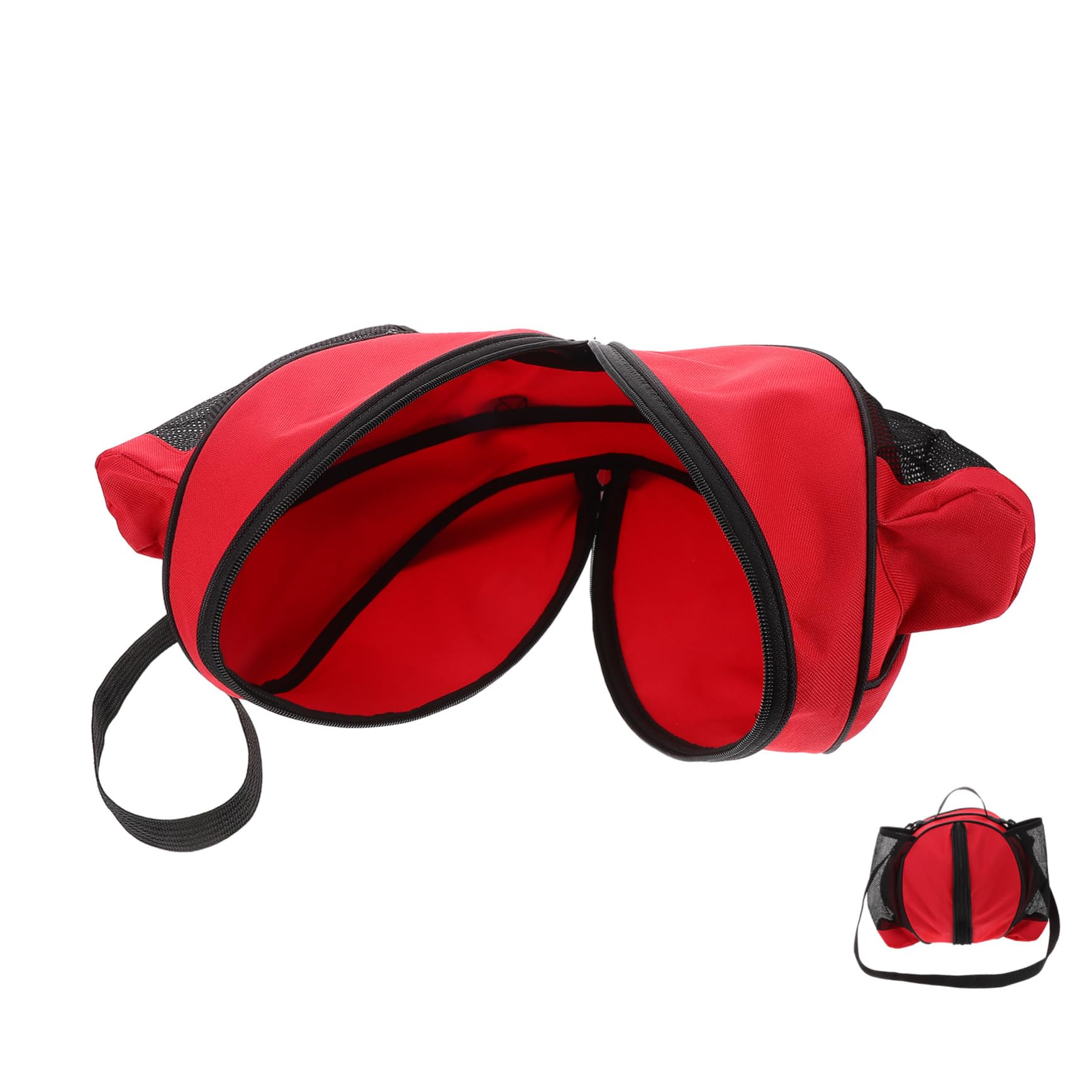 VICASKY Single Ball Carrier Bag with Shoulder Strap Stylish Soccer Ball Net Bag for Sports Practice Capacity with Side Mesh Pockets for Easy Access for Boys Gym Use