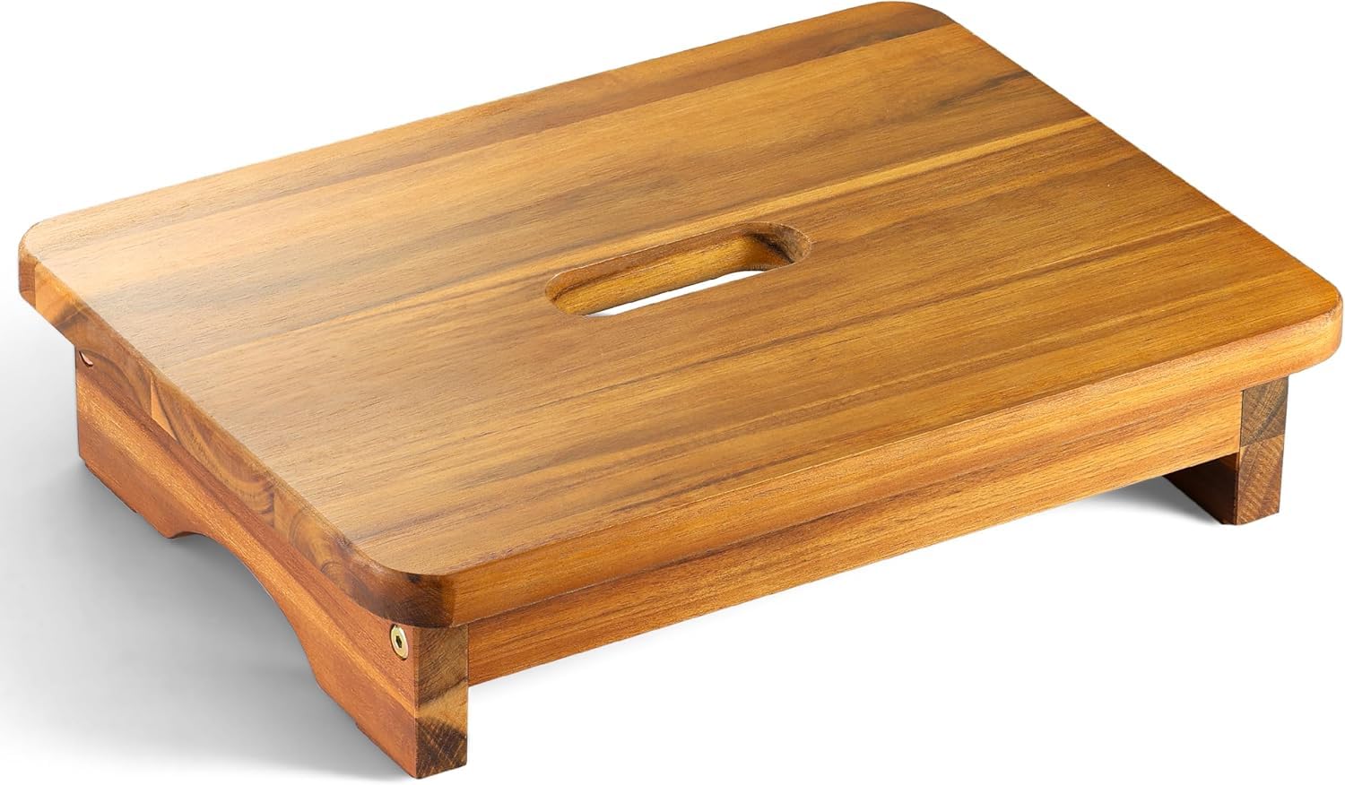 Wooden Step Stool, 3.5'' One Step Stool for Adults, Wooden Beside with 550 Lbs Load Capacity, Heavy Duty/Durable Construction Safe for Bedroom/Kitchen (3.5in Height)