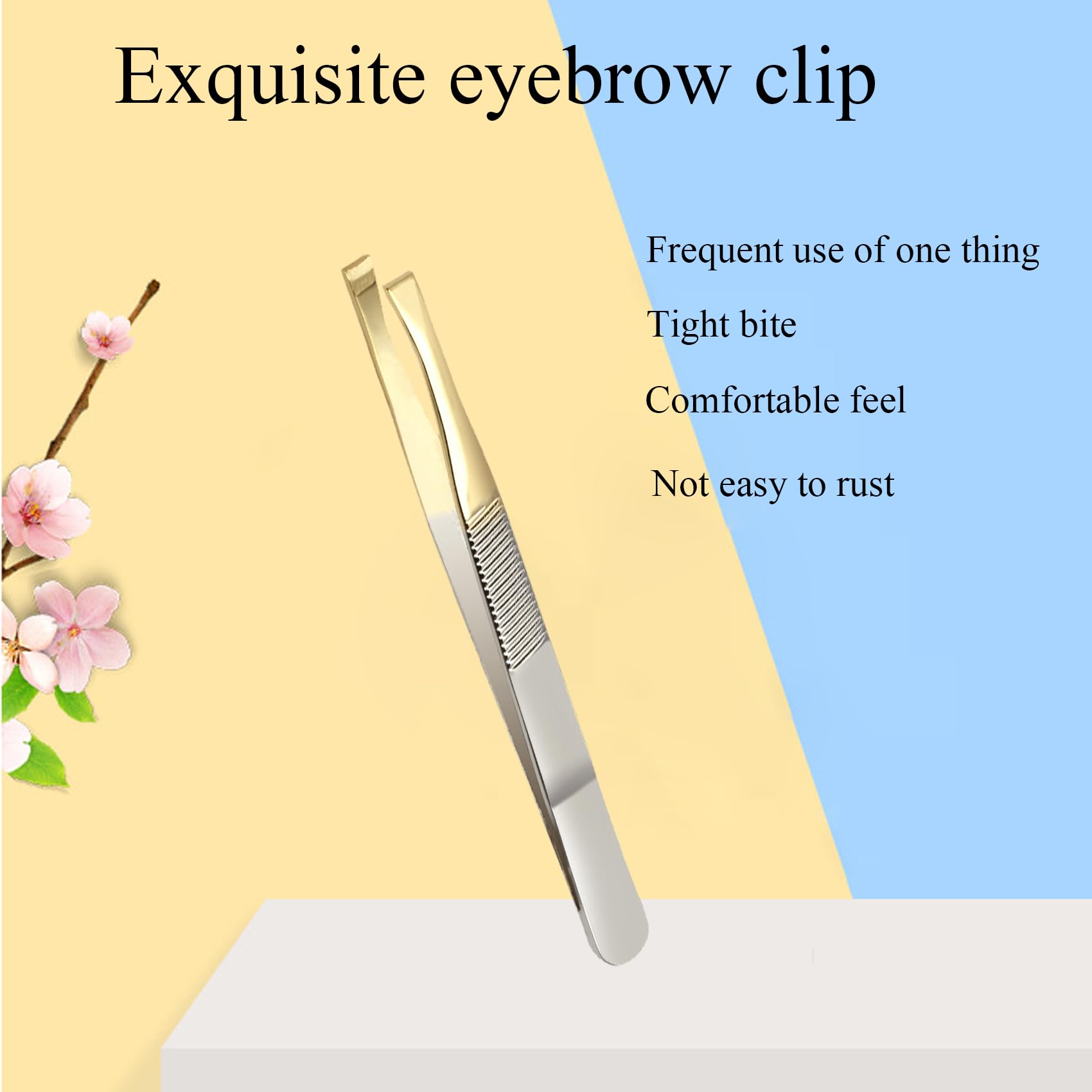 Pinzas de Depilar para Cejas, Pinzas de Cejas de Acero Inoxidable, para Extensión de Pestañas, Depilación, Cuidado Facial, Cejas, Barba, Pelos Pequeños