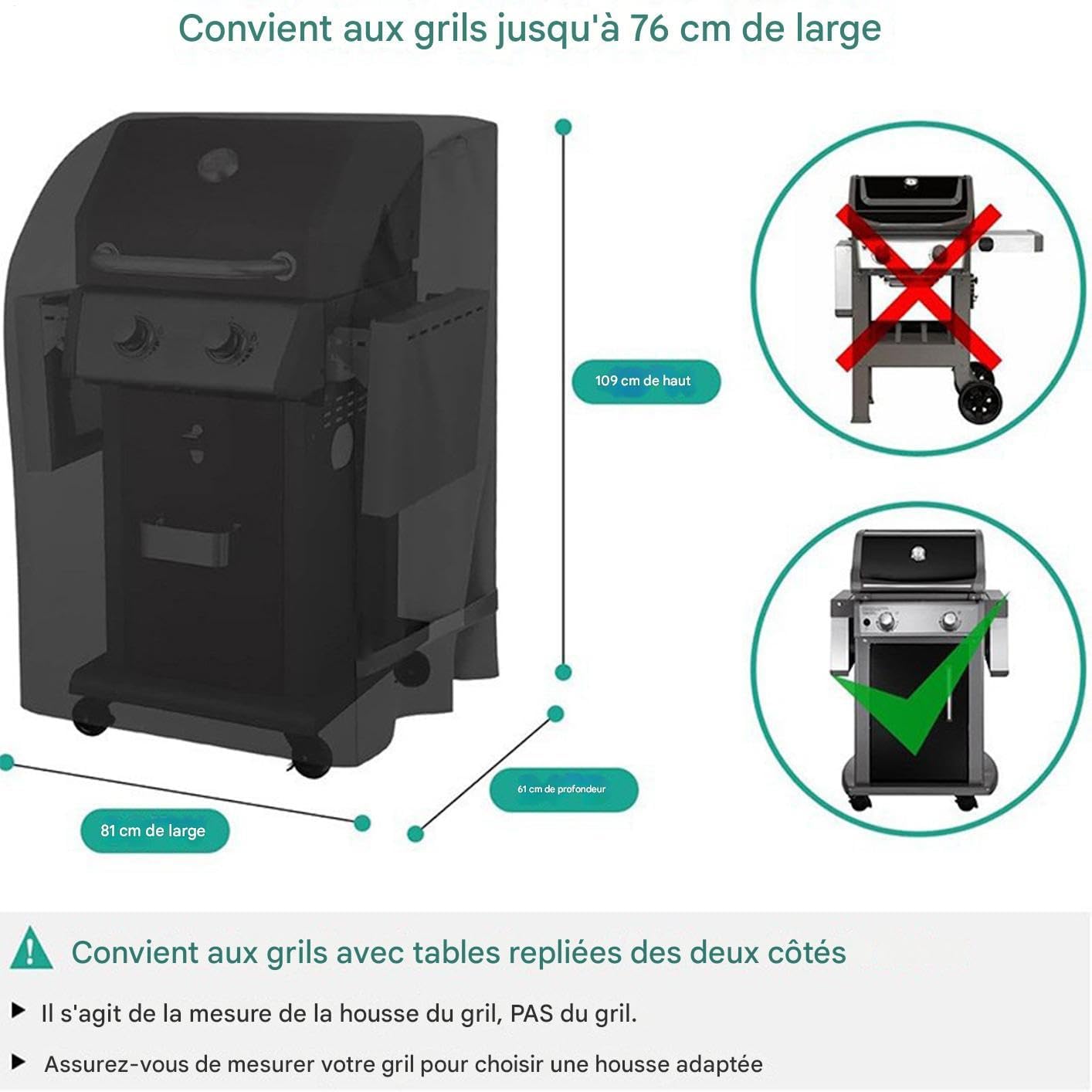 Copertura impermeabile per barbecue, regolabile, per tutte le stagioni, perfetta per campeggio, picnic, pesca e appassionati di barbecue
