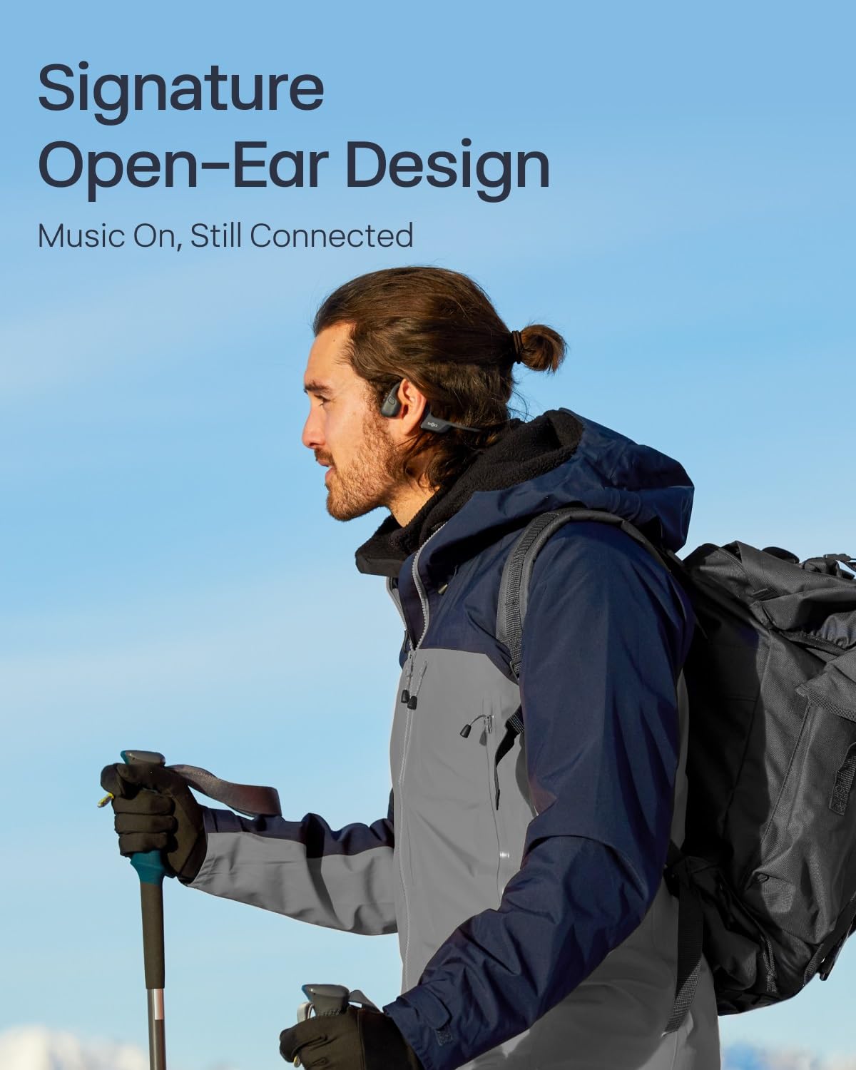 SHOKZ OpenRun Pro 2 Bone Conduction Sports Headphones, Open-Ear Wireless Earphones with Bluetooth 5.3, Noise Cancelling Mics - Image 3