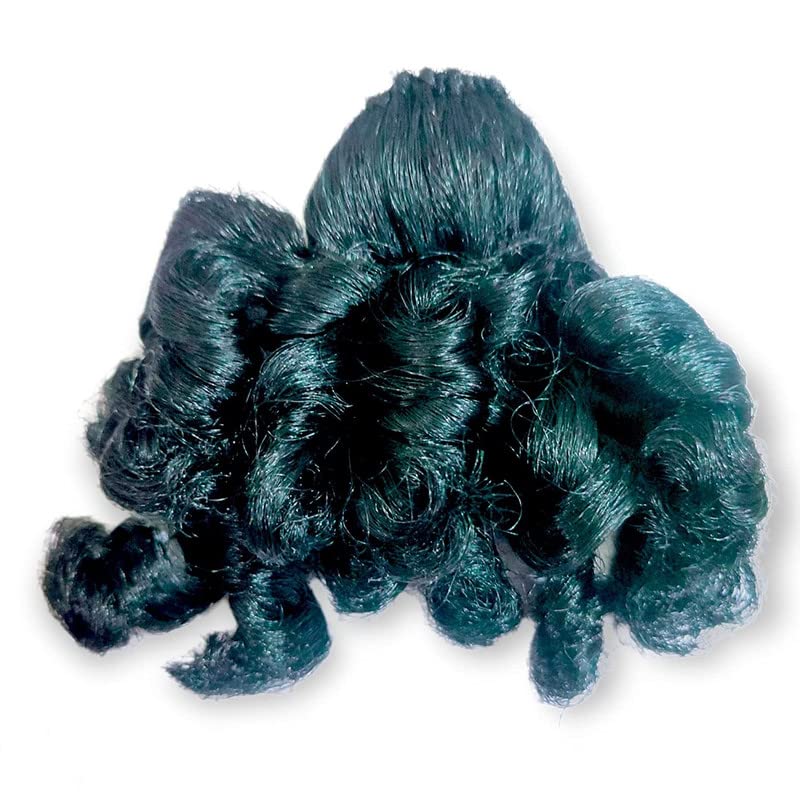 FIRMUS Curly Hair for Laddu Gopal & Radha Rani/Durga (Black) - Microfiber Curly Hairs for God | Long Hair Wig for Krishna Idol for Size: 8-image-42