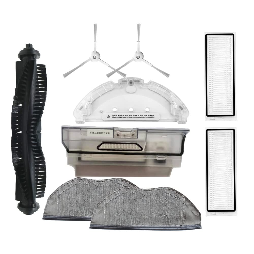 Filtro a rullo centrale spazzola principale spazzola laterale panno mocio panno straccio per Qihoo 360 S9 X90 robot aspirapolvere pezzi di ricambio accessori (colore: telaio in panno mocio)