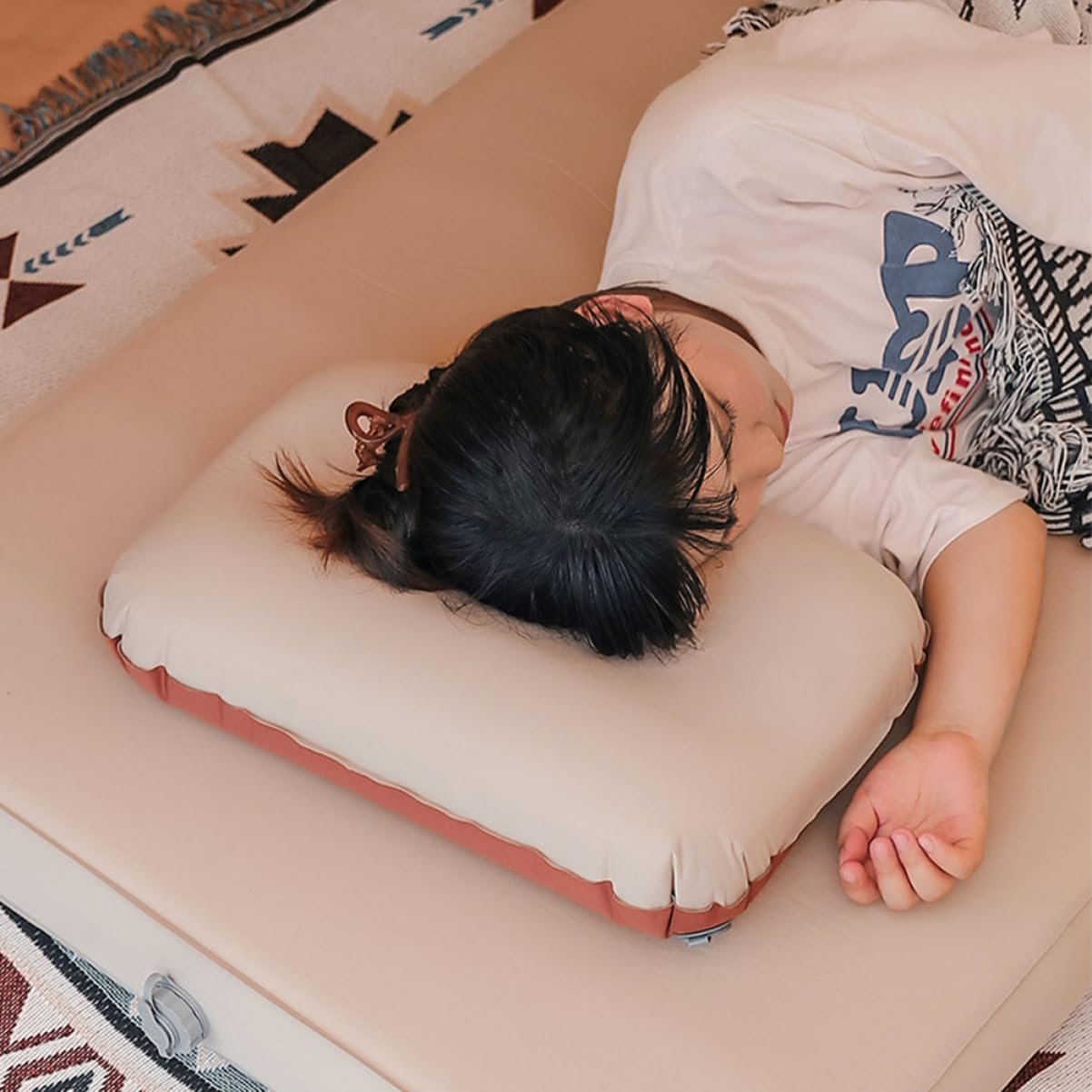 BESPORTBLE Almohada Inflable para Acampar Almohada De Viaje para Válvula De Aire Soporte Cervical Adaptable