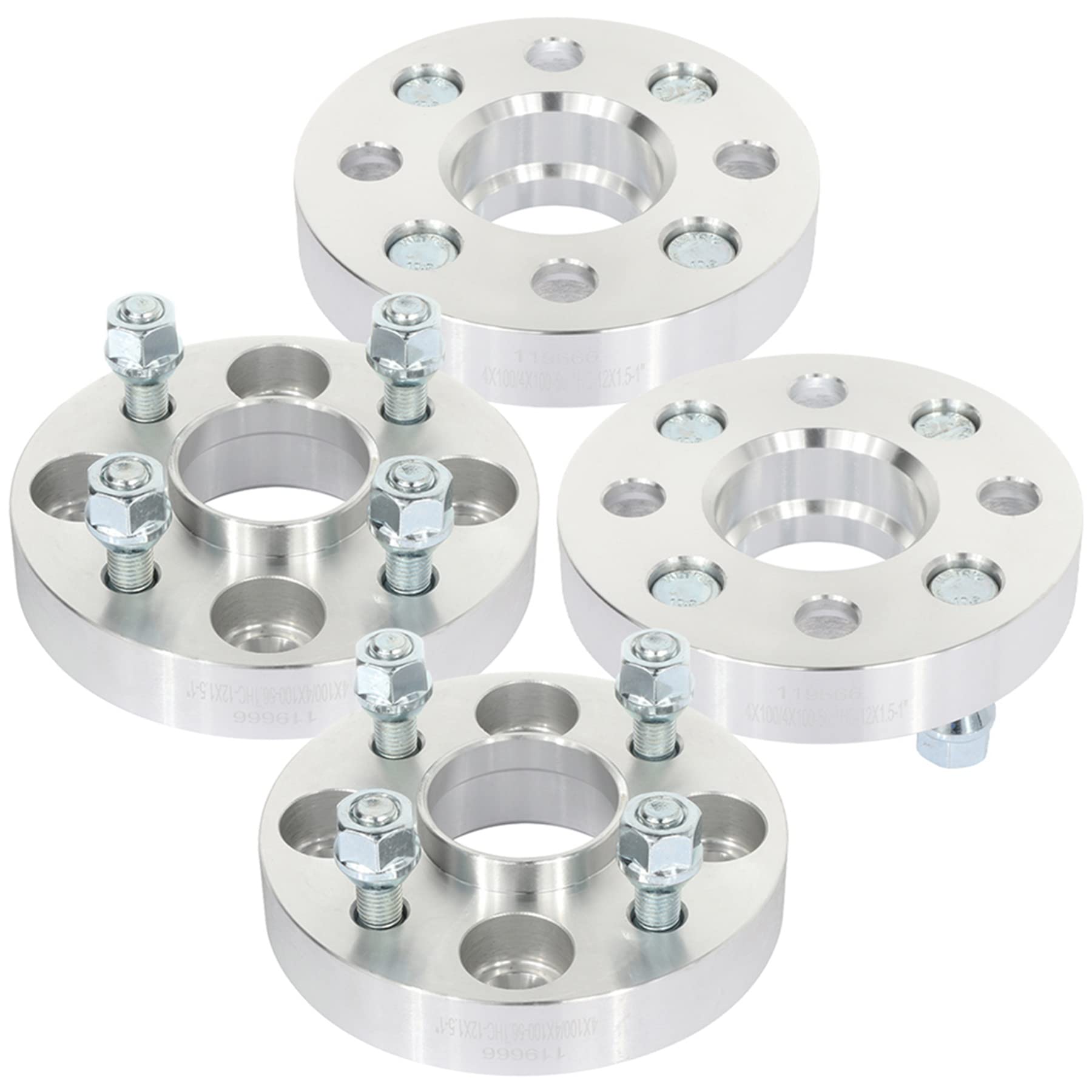 SCITOO 4Pcs Wheel Spacers 1 inch 4x100 Bore 56.1mm Studs 12x1.5 4 Lug