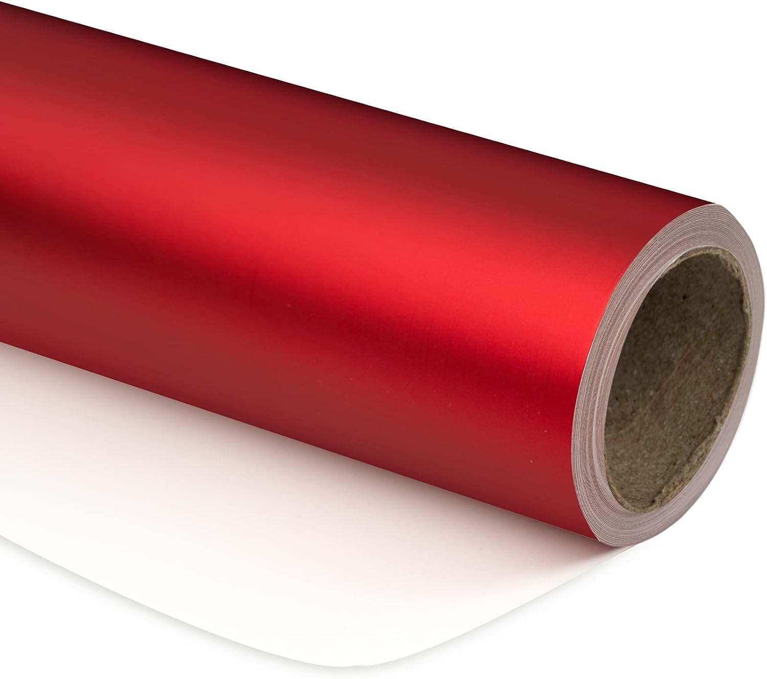 Papier cadeau rouge mat rouleau pour fêtes et anniversaires