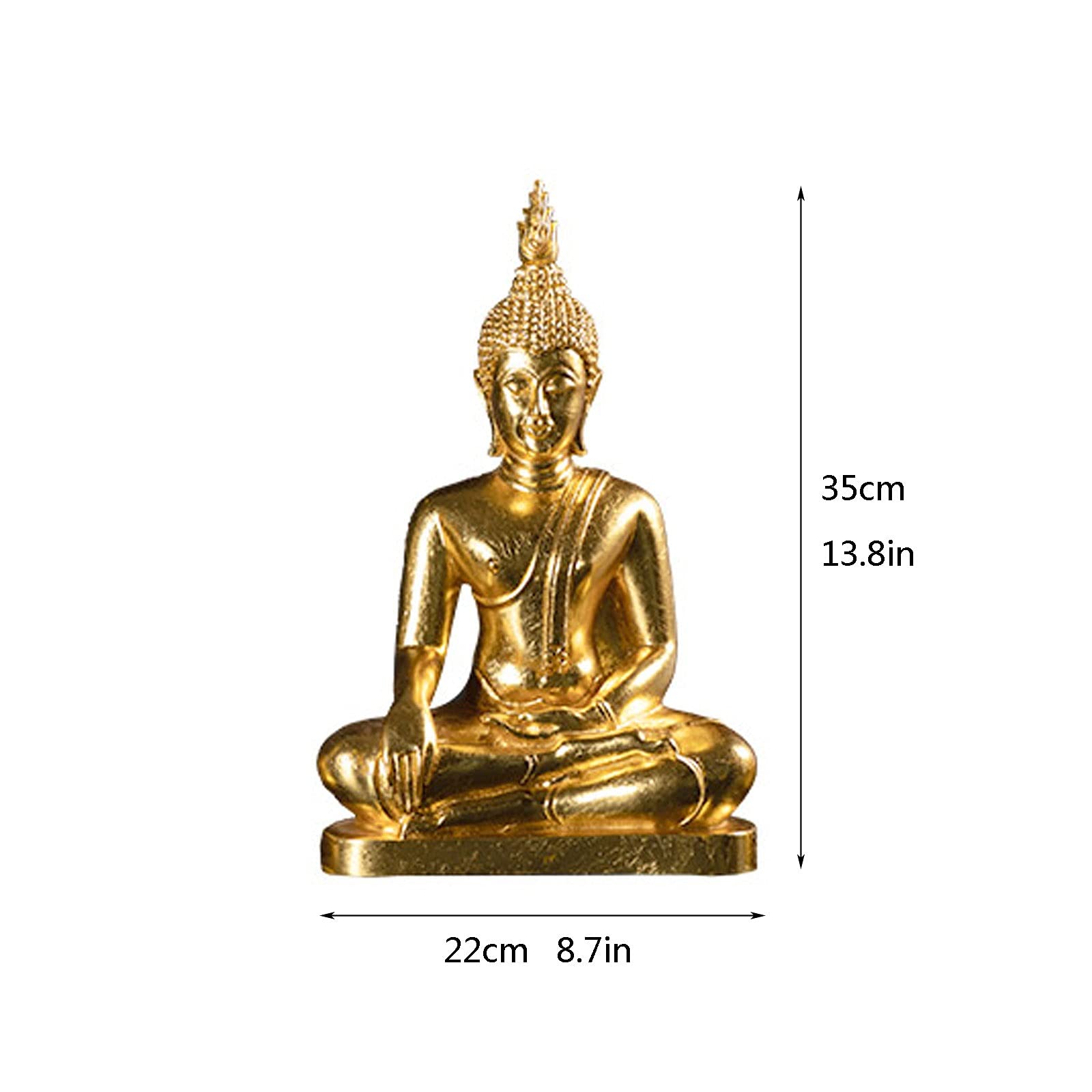 Estatua de Buda Estatua de Buda Tailandia Buda Escultura Resina Hecho a mano Hecho de Budismo Meditación Decoración del hogar Ornamentos Ornamentos Artesanía Decoración de la habitación Escultura de B
