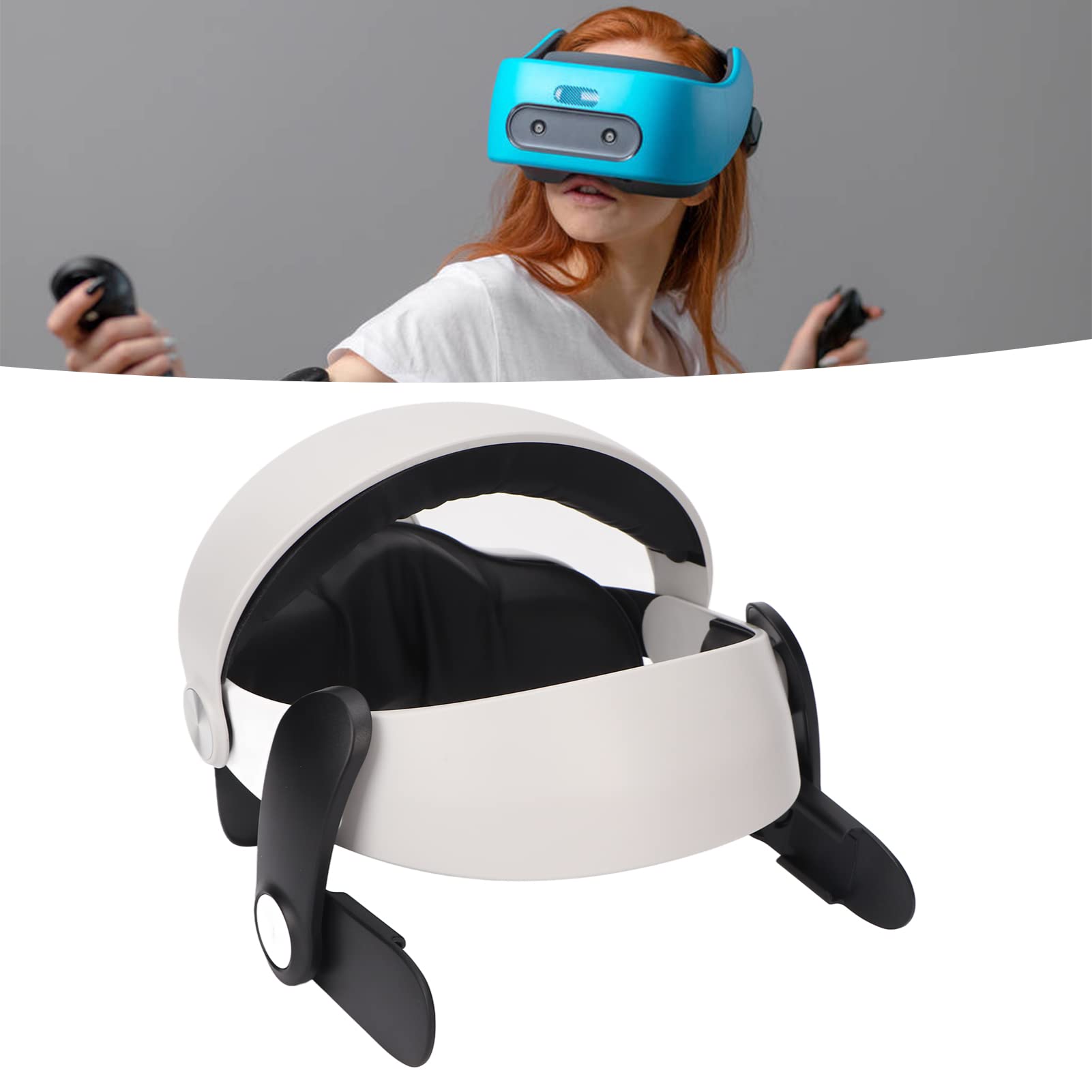Cinturino per la testa sostituibile per 2, fascia per la testa del visore VR con design a bilanciamento gravitazionale, cinturino leggero e regolabile con cuscinetto