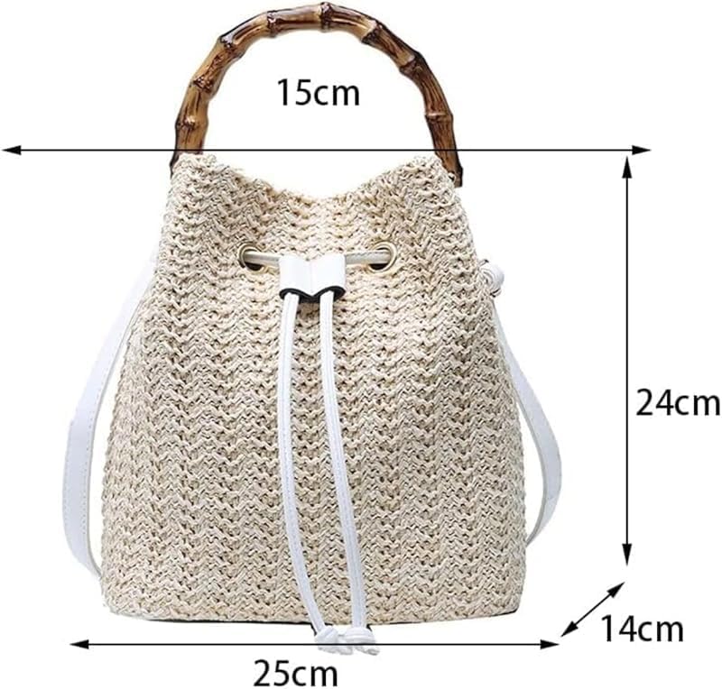 [KryZaro] 3 個セット 夏らしい籐わら織りカゴバッグ レディース大容量ビーチバッグ 木製ハンドル ショルダー &amp;