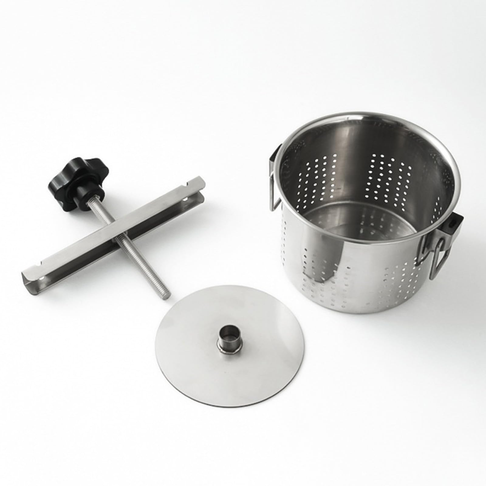 Herramienta de drenaje de frutas y verduras de acero inoxidable, exprimidor de relleno para cocineros caseros y restaurantes, herramienta de prensa de verduras