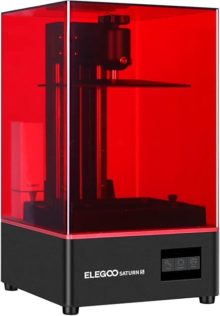 ELEGOO Saturn S 3D Resin Printer, 4098 x 2560 Resolution MSLA 3D Printer with Larger 9.1 inch 4K Mono LCD Screen, Off-Line Print and Matrix UV Light Source LCD Resin 3D Printing Size 196*122*210mm