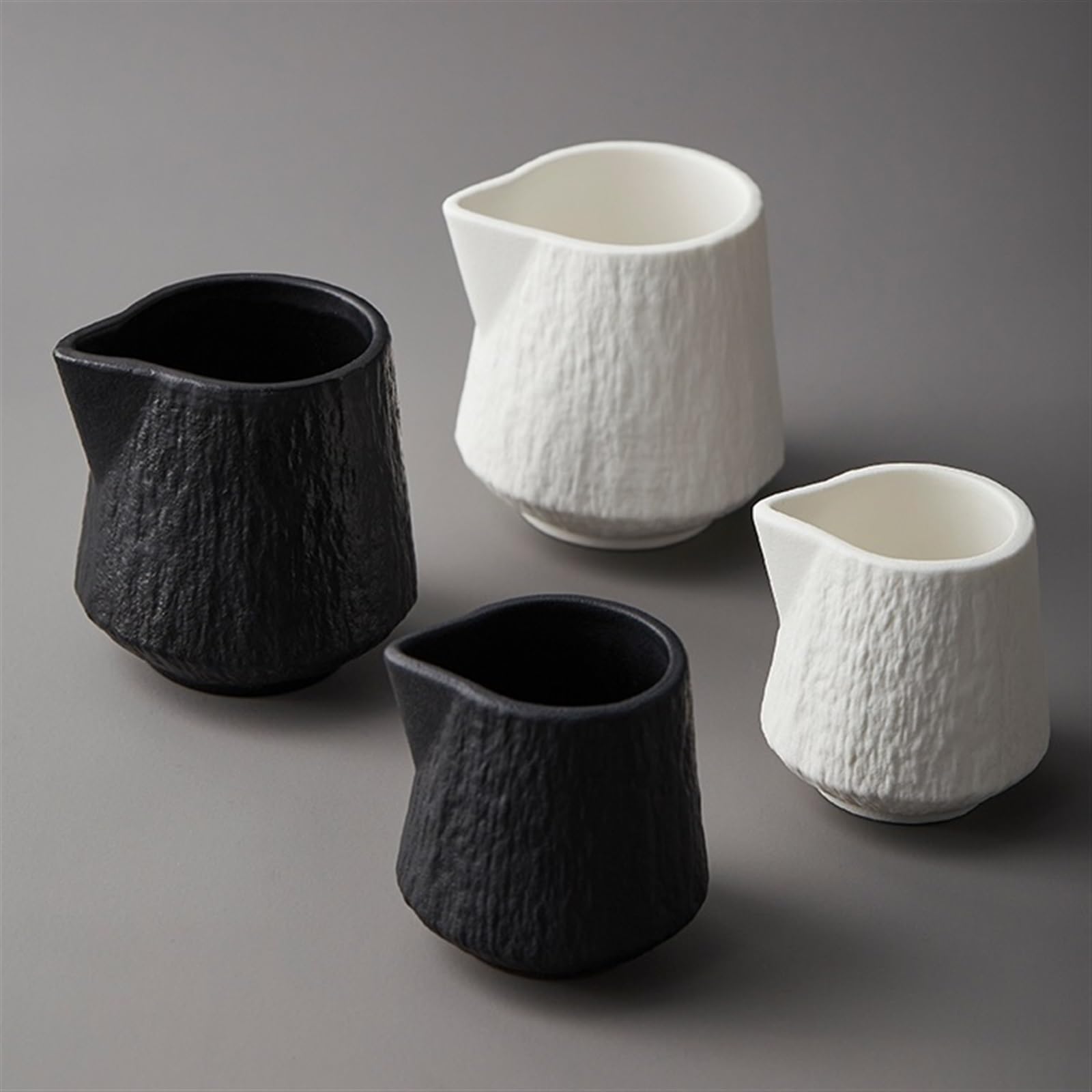 Bote para Salsas Gravy, Salsera de cerámica, Taza for Salsa, Jarra de Leche, Plato for mojar ensaladas, Multicolor, Varios tamaños(Black,M)