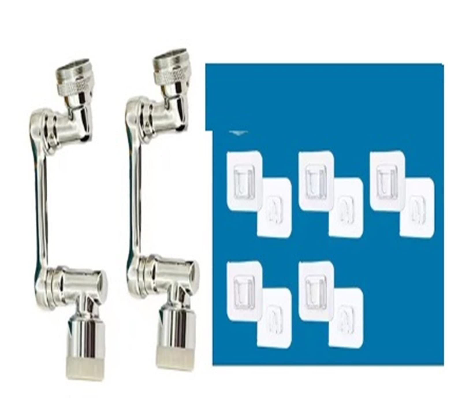 Cfwwsaq 3 Faucet, 1080°Rotating Splash Filter Faucet 2 Way Valve For Faucet Brass Nozzle Robotic Arm Swivel Faucet Aerator Extender For Bathroom(3)