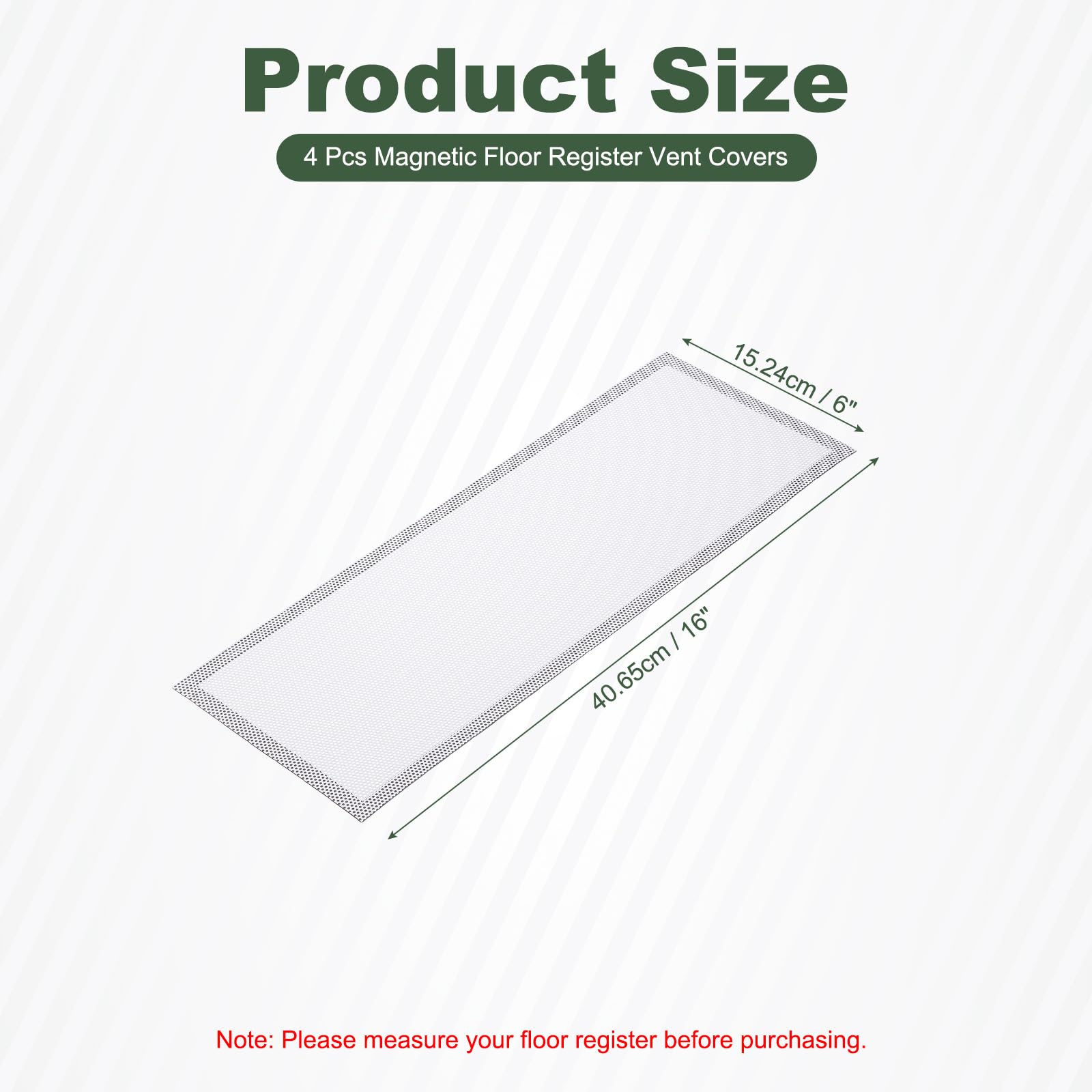 YOKIVE 4 Pcs Magnetic Floor Vent Covers, Floor Register Cover PVC Mesh Air Vent Screen Filters, Great for Home Floor Wall - Image 2