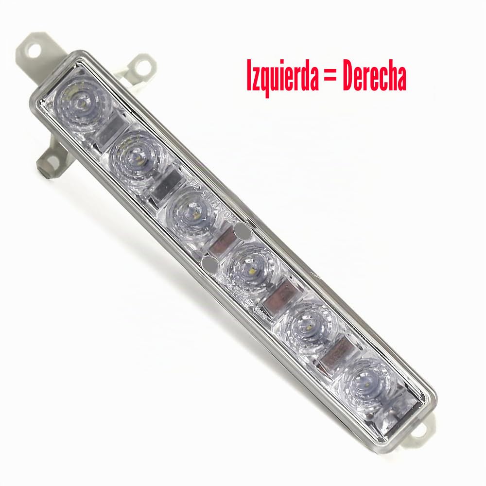 Riloer Luz de circulación diurna, luz LED DRL de advertencia para coche, lámpara antiniebla para conducción diurna, luz de conducción diurna compatible con Peugeot Partner 2008-2020