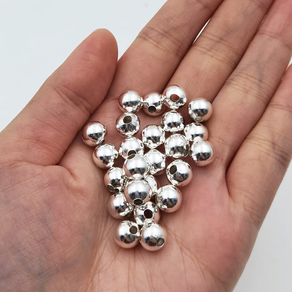 200 Perles Métal Argenté Clair 3mm - Perles Intercalaires/spacers DIY - Neuf France
