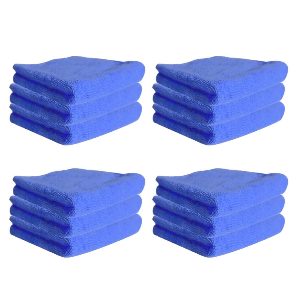 INOOMP Paños de Cocina de Microfibra 12 Piezas Azul para Limpieza