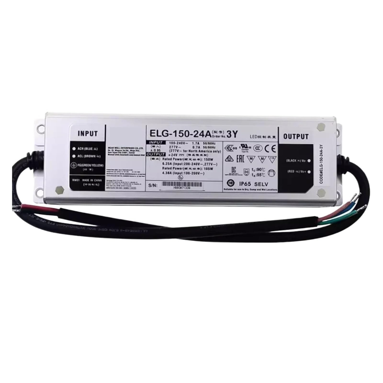 BRODEFUP 84~150W Constant Voltage + Constant Current LED Driver ELG-150-12A-3Y ELG-150-24A-3Y ELG-150-36A-3Y ELG-150-42A-3Y(ELG-150-48A-3Y 48V)