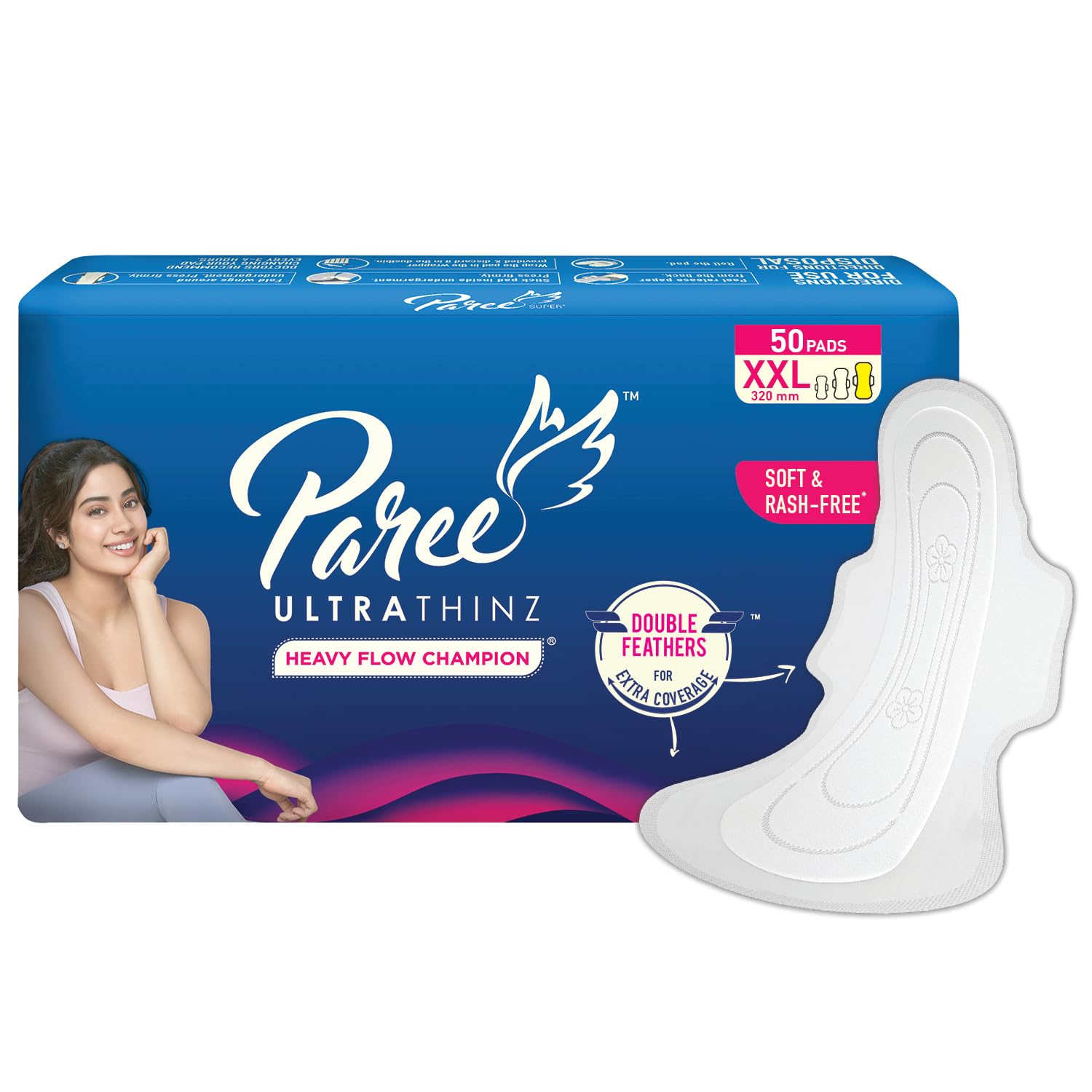 See full amazon price history chart for Paree Ultra Thinz XXL 50 Soft Pads | 2X Advanced Absorption | Soft & Rash-Free Comfort | 4 Wings for Extra Coverage | Heavy Flow Champion Sanitary Pads for Women | Disposable Wrapper Paree Ultra Thinz XXL 50 Soft Pads | 2X Advanced Absorption | Soft & Rash-Free Comfort | 4 Wings for Extra Coverage | Heavy Flow Champion Sanitary Pads for Women | Disposable Wrapper (B0CF5BB43J) Amazon Price History, Amazon Price Tracker
