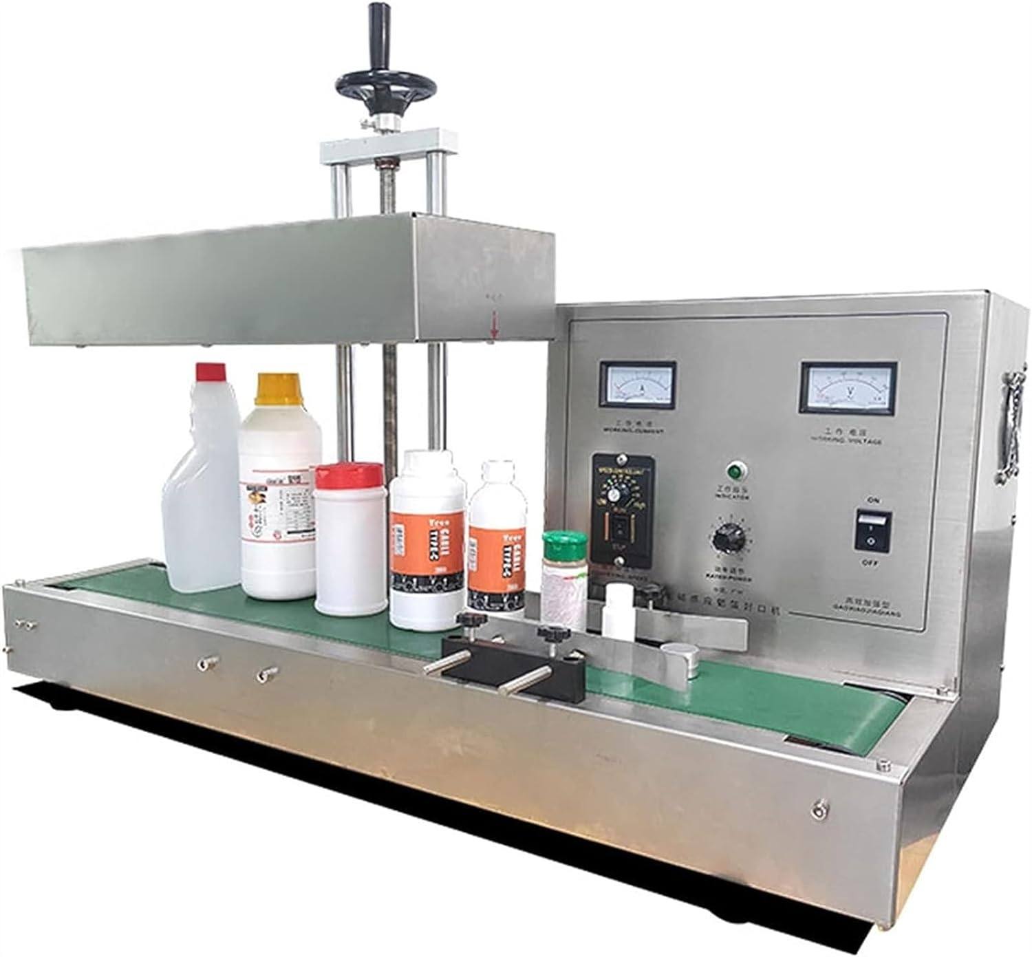 Sellador vertical de banda continua para papel de aluminio y bolsas de plástico, máquina automática de sellado comercial, 15-85 mm de diámetro
