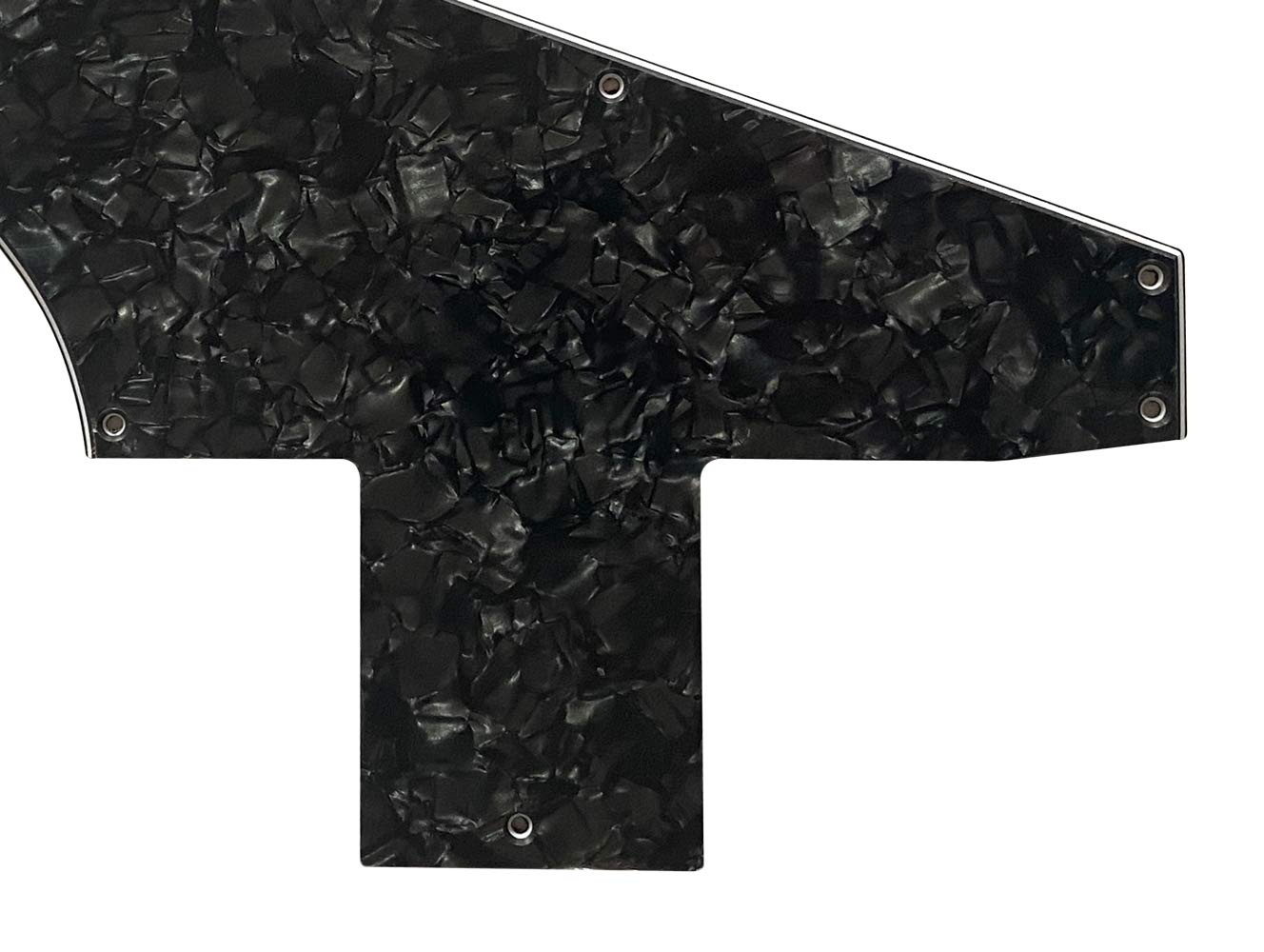 Custom Guitar Pickguard For Gibson 76 Explorer Re-Issue Style (4 Ply Black Pearl)