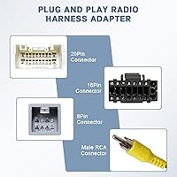 Vista 3 de Adaptador de radio estéreo para coche Android, reemplazo para arnés de cableado de radio Mitsubishi Outlander, cable de audio de coche de 20 pines