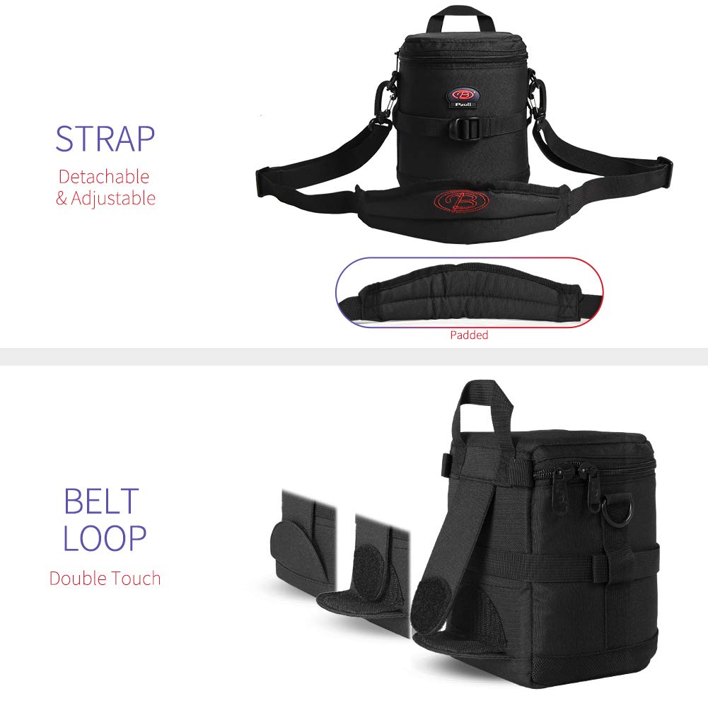 Objektivtasche für DSLR-Kameraobjektiv (Canon, Nikon, Sony, Pentax, Olympus, Panasonic), Large