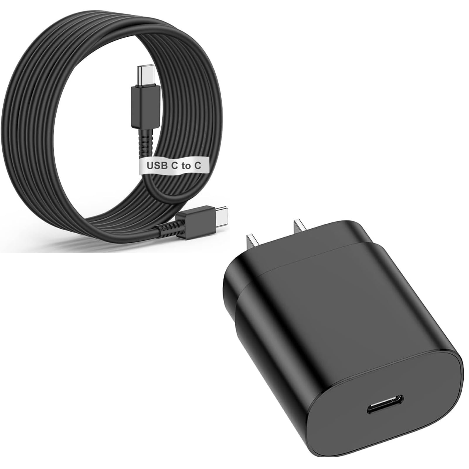 1 Pack-for Samsung Galaxy S23 S22, S21, Note 20 Fast Charging Type C,25w USB C Super Fast Charger Type C Wall Charger Block Android Phone Cable for Samsung Galaxy S20 Plus Ultra 6ft Black