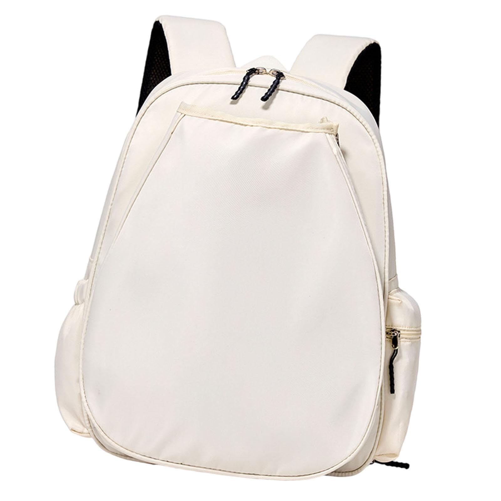 Colaxi Tennis Backpack Rucksack for Women Men Premium Water Resistant Multipurpose Adjustable Strap Portable Sport Bag Badminton Bag, White