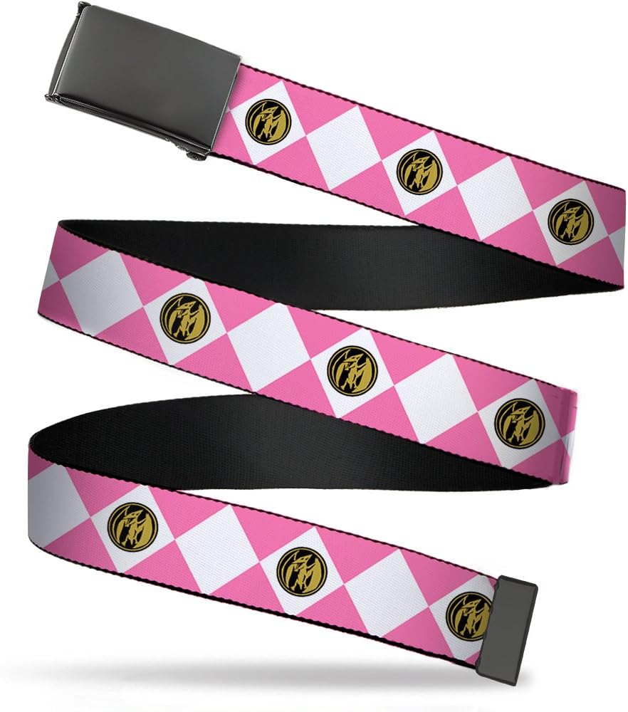Buckle-Down 4075 Accessorie's Web Belt-Diamond Pink Ranger
