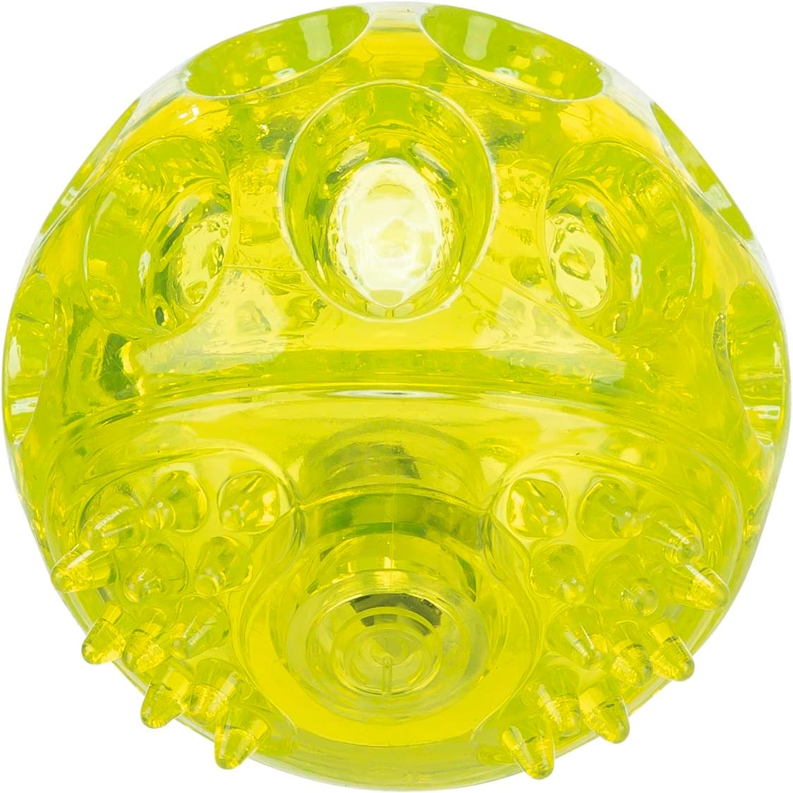 Trixie Flashing Ball for Dogs, Lime, ø 7.5 cm, 33643, with Switch, Activation by Impact