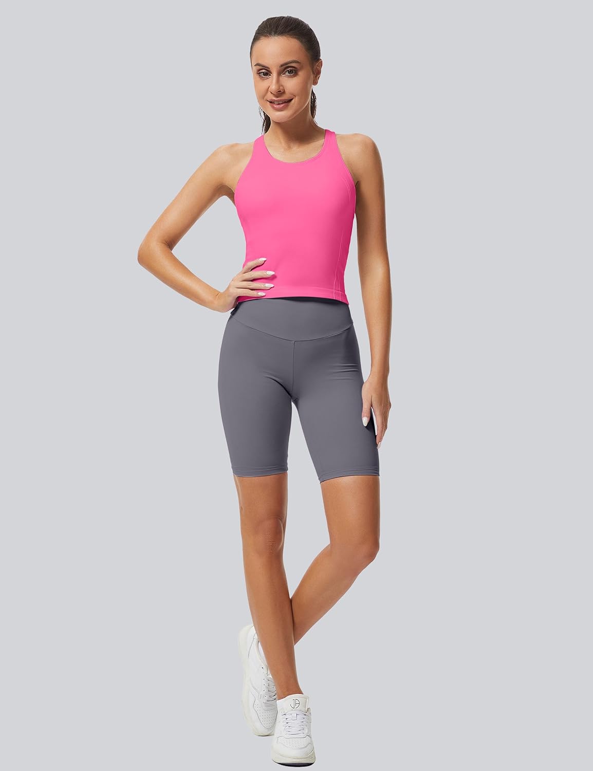 MathCat Workout Tank Tops for Women Racerback Basic Running Tanks Seamless Muscle Athletic Yoga Tops with Built in Bra - Image 4