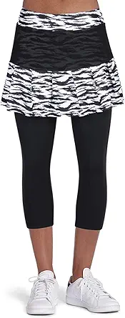 ANIVIVO Skirted Legging for Women, Yoga Legging with Skirts &Women Tennis Leggings Clothes Pockets