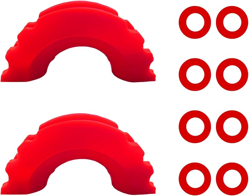 Kit de Isoladores e Arruelas para Manilha D-Ring ZNDAW para 3/4" – Vermelho