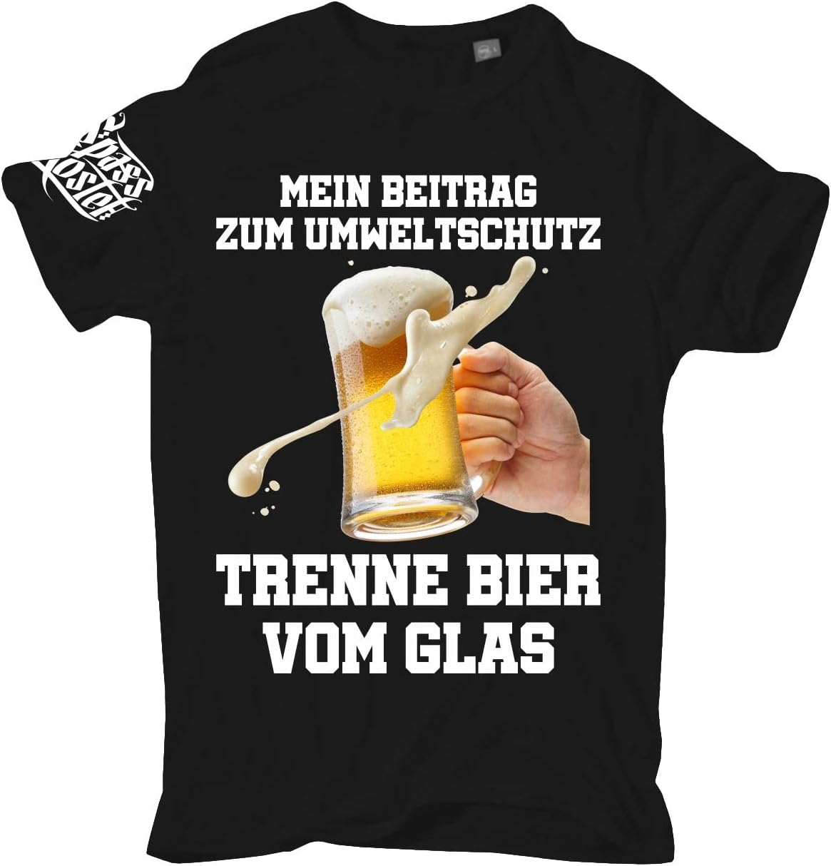 T-Shirt „Mein Beitrag zum Umweltschutz – Trenne Bier vom Glas"