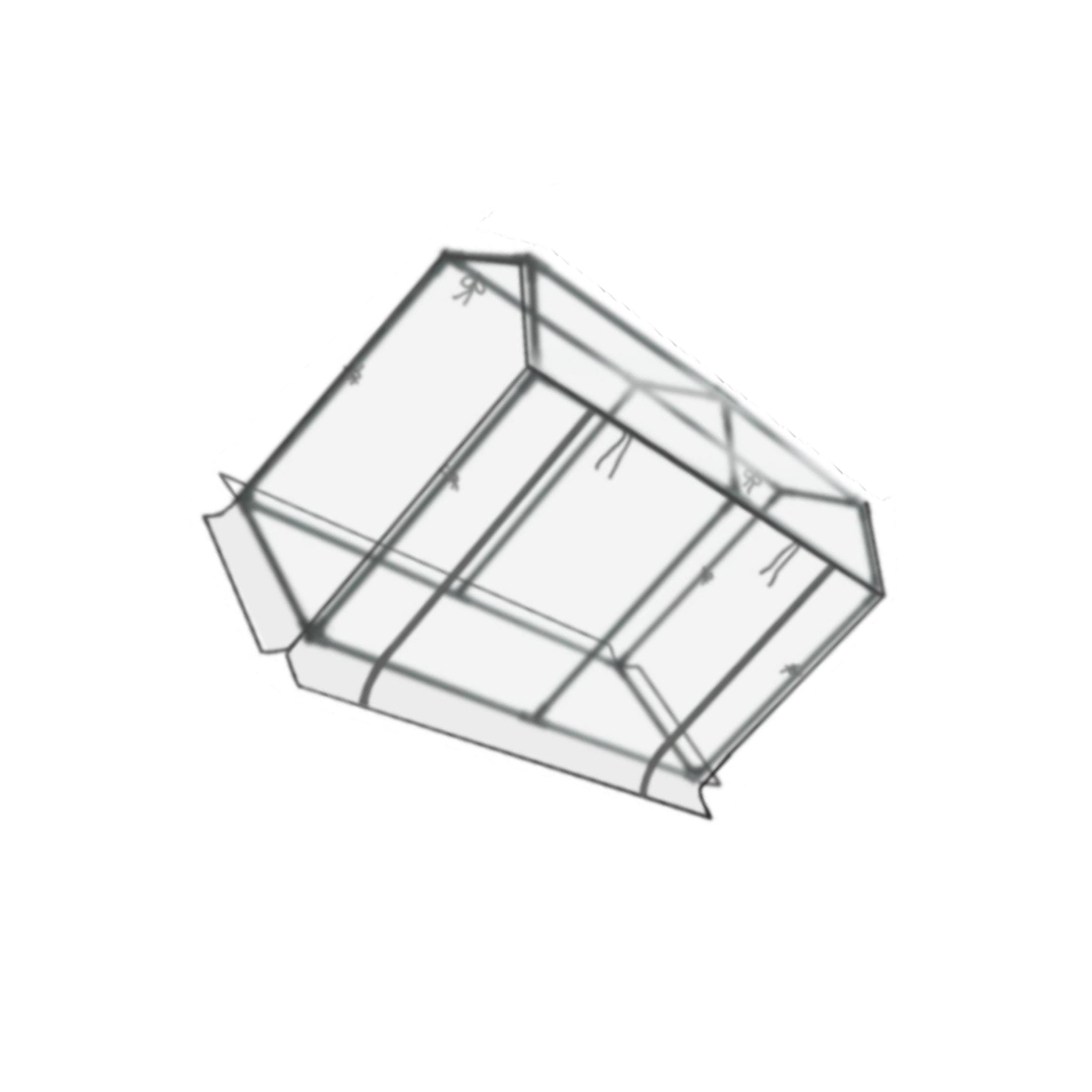 Tenda trasparente, piccola serra, Trasparente, 120x40x72cm | crescita affidabile delle piante, offre un kit serra portatile per la germinazione del giardinaggio in caso di condizioni