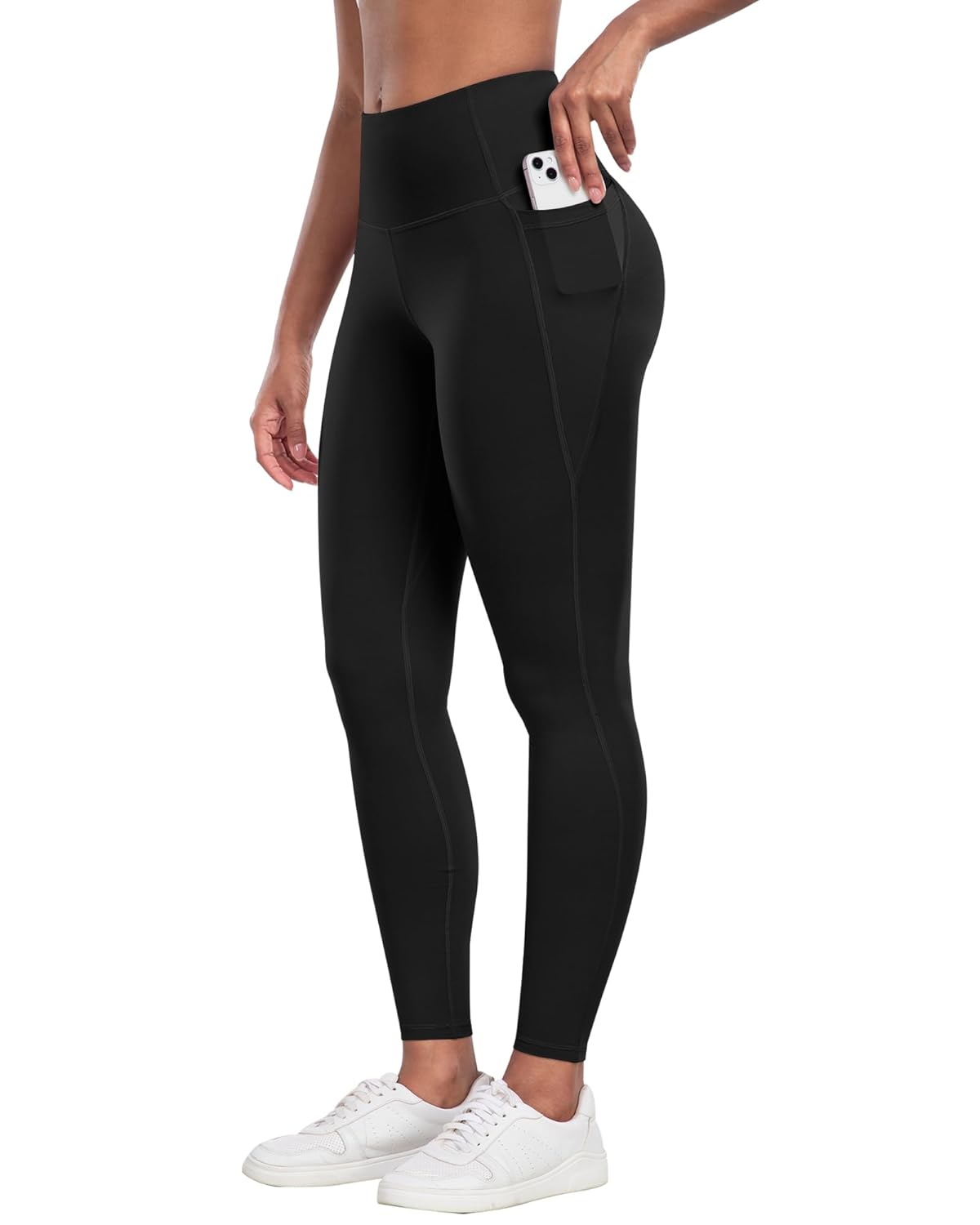 CHRLEISURE Leggings with Pockets for Women - Tummy Control High Waisted Soft Workout Yoga Pants