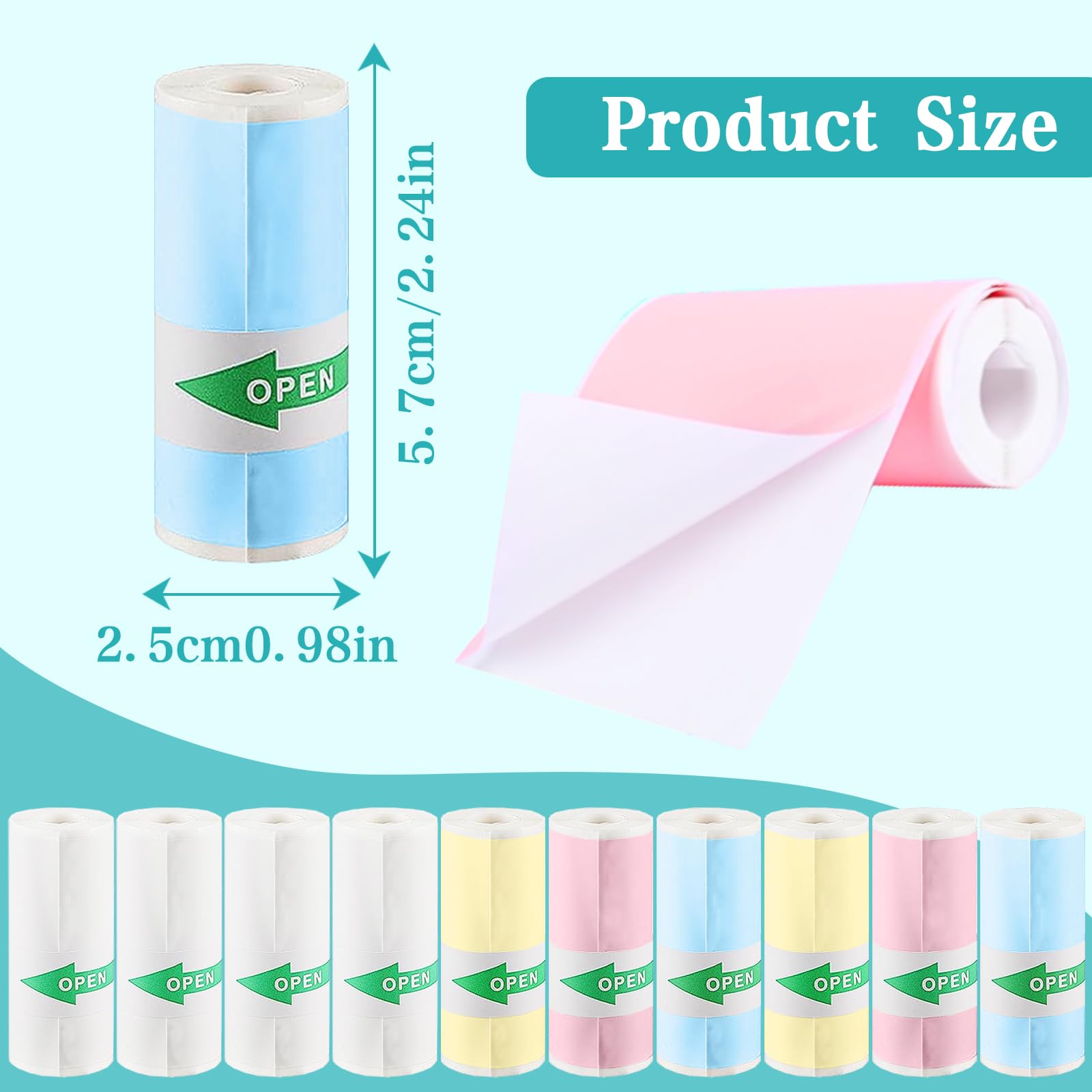 Phomemo Drucker Papier Mini Tragbare Drucker Thermische Papier HD 57*25mm Universal Selbst-klebe Rolle Papier Label Aufkleber Für Telefon Druck Bild Foto Coole Sachen