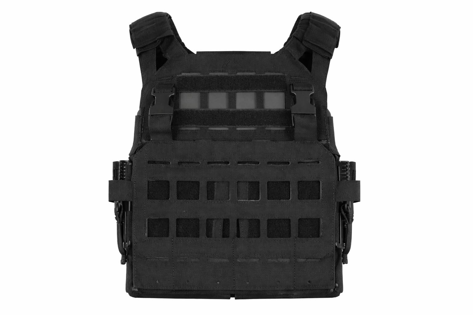 Delta Tactics Chaleco táctico Plate Carrier Force MK3, Porta Placas con Sistema Molle Lasercut, Liberación Rápida, Negro, para airsoft